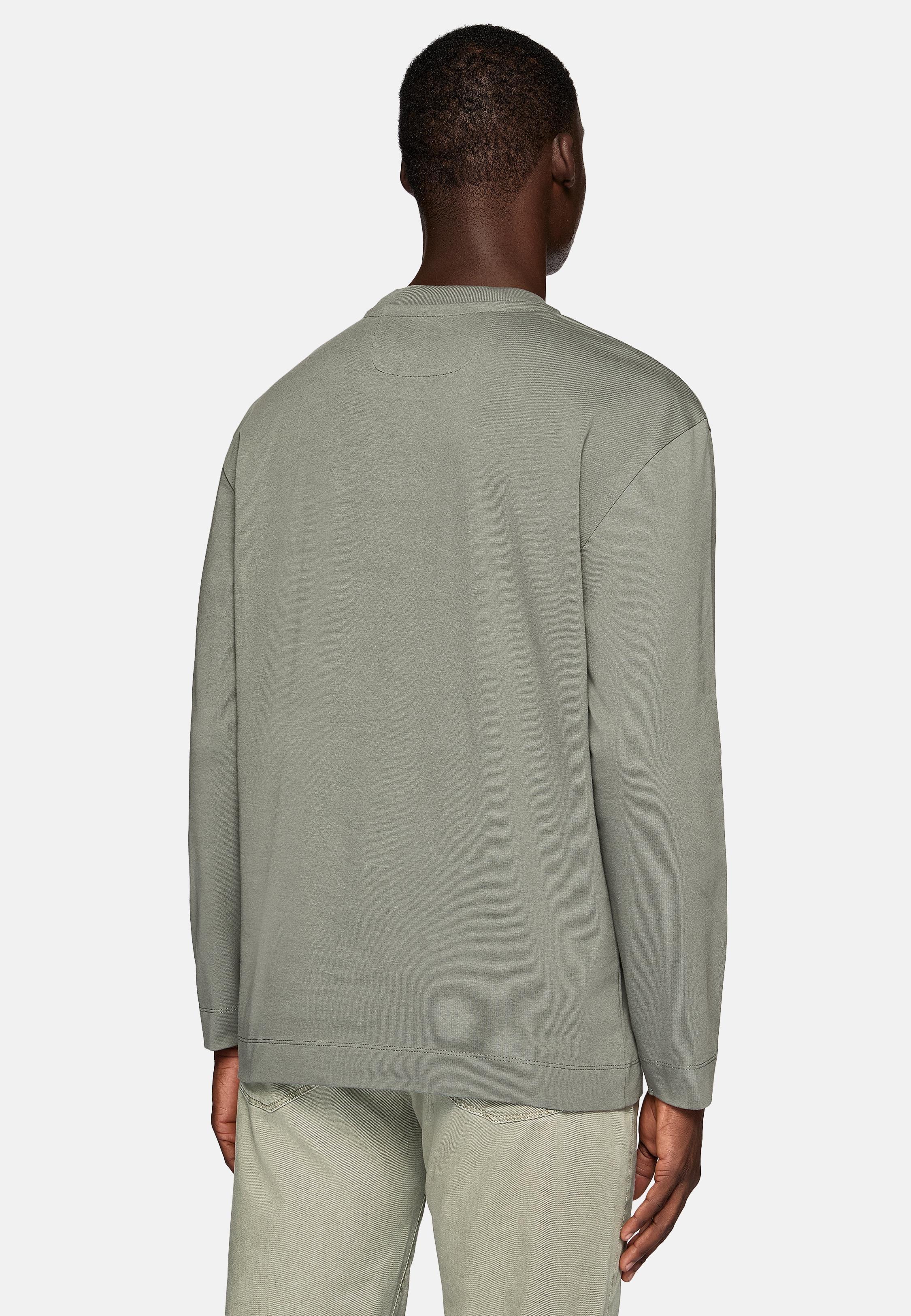 Green Basic Cotton T-Shirt, , large image number 3