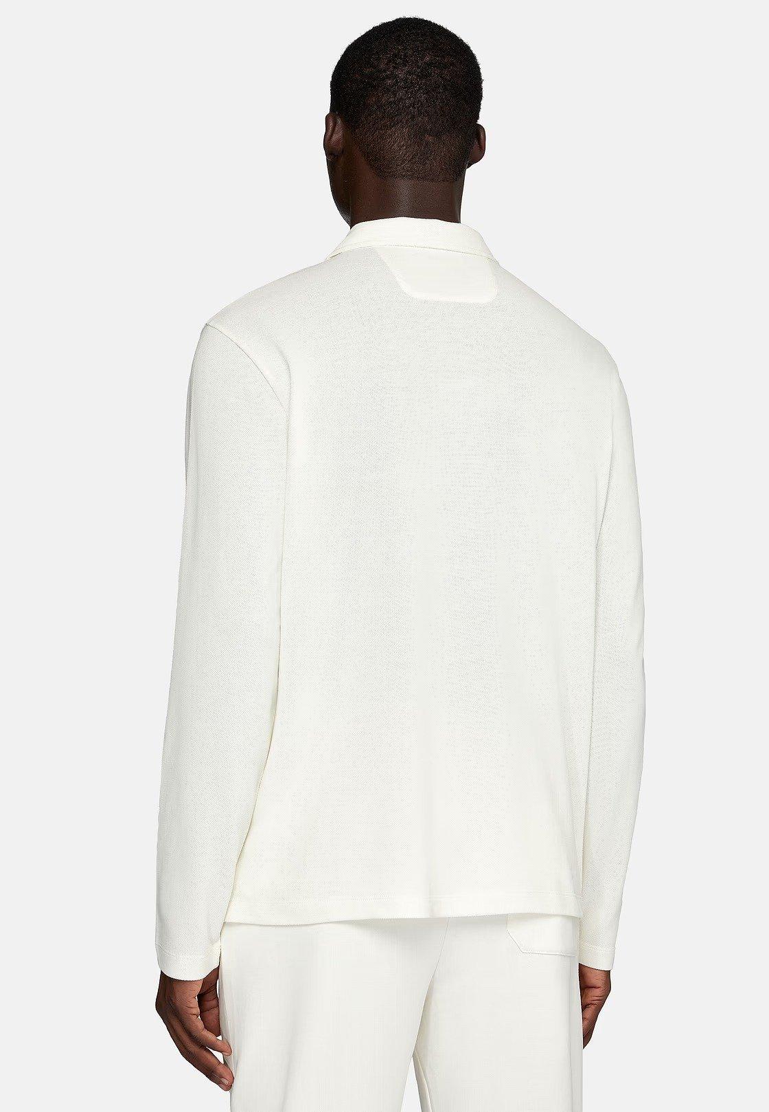 White Solid Casual Polo Shirt, , large image number 2