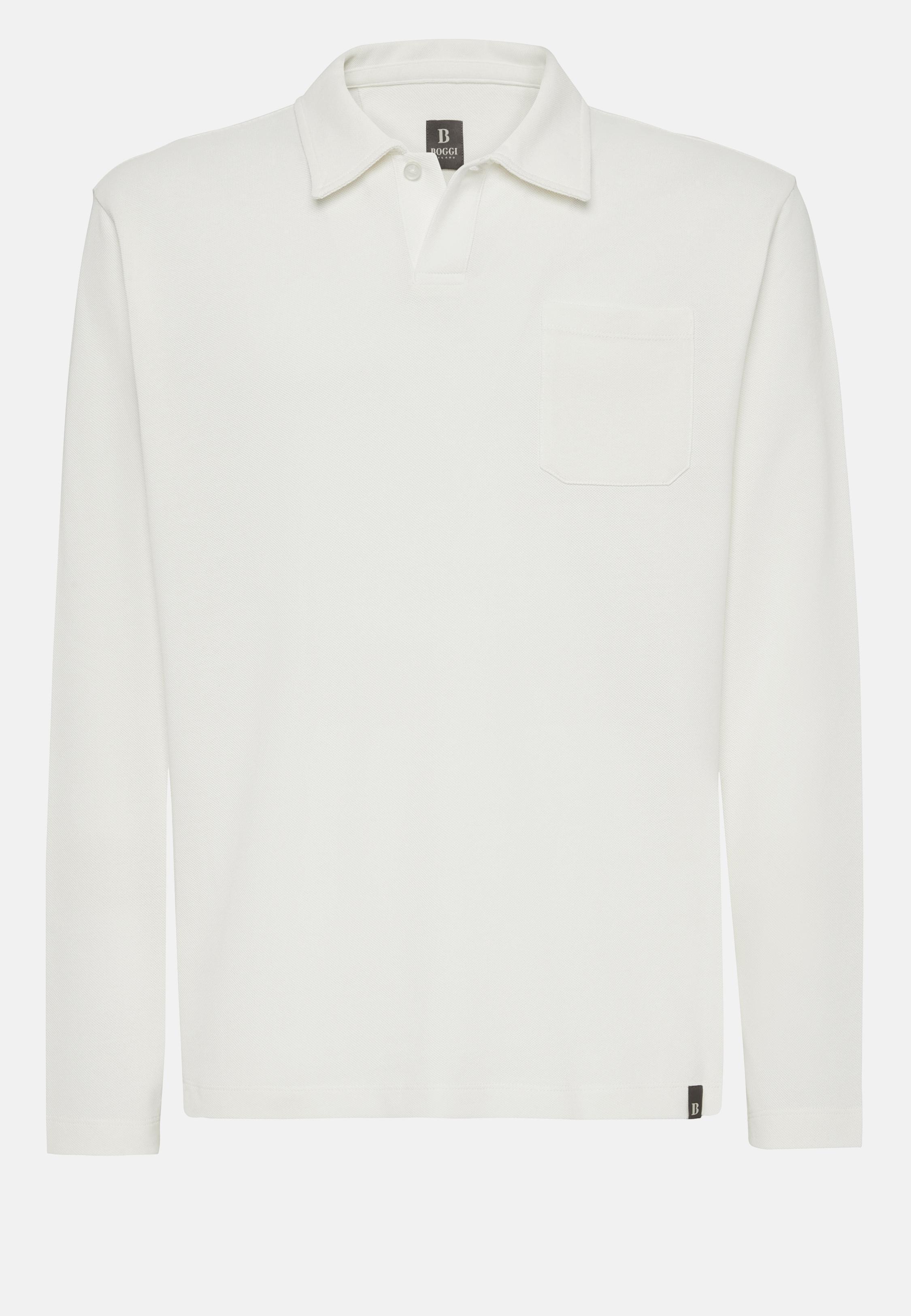White Solid Casual Polo Shirt, , large image number 6