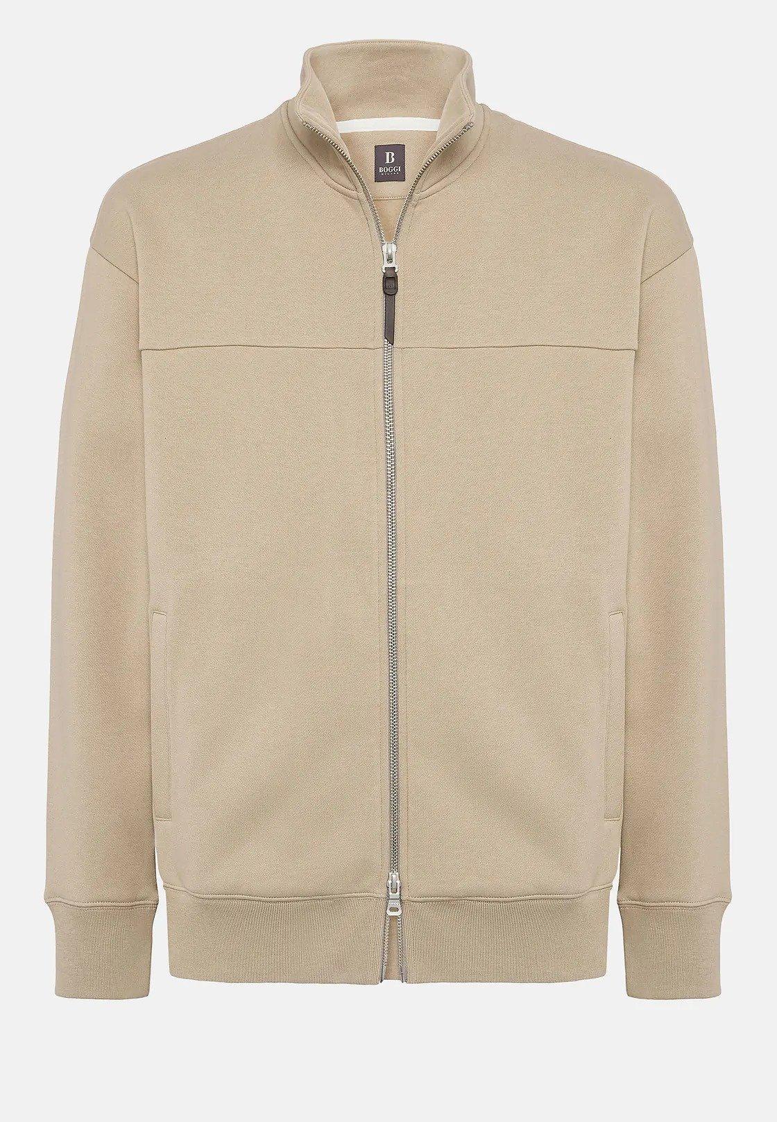 Beige Texture Casual Sweatshirt, , large image number 4