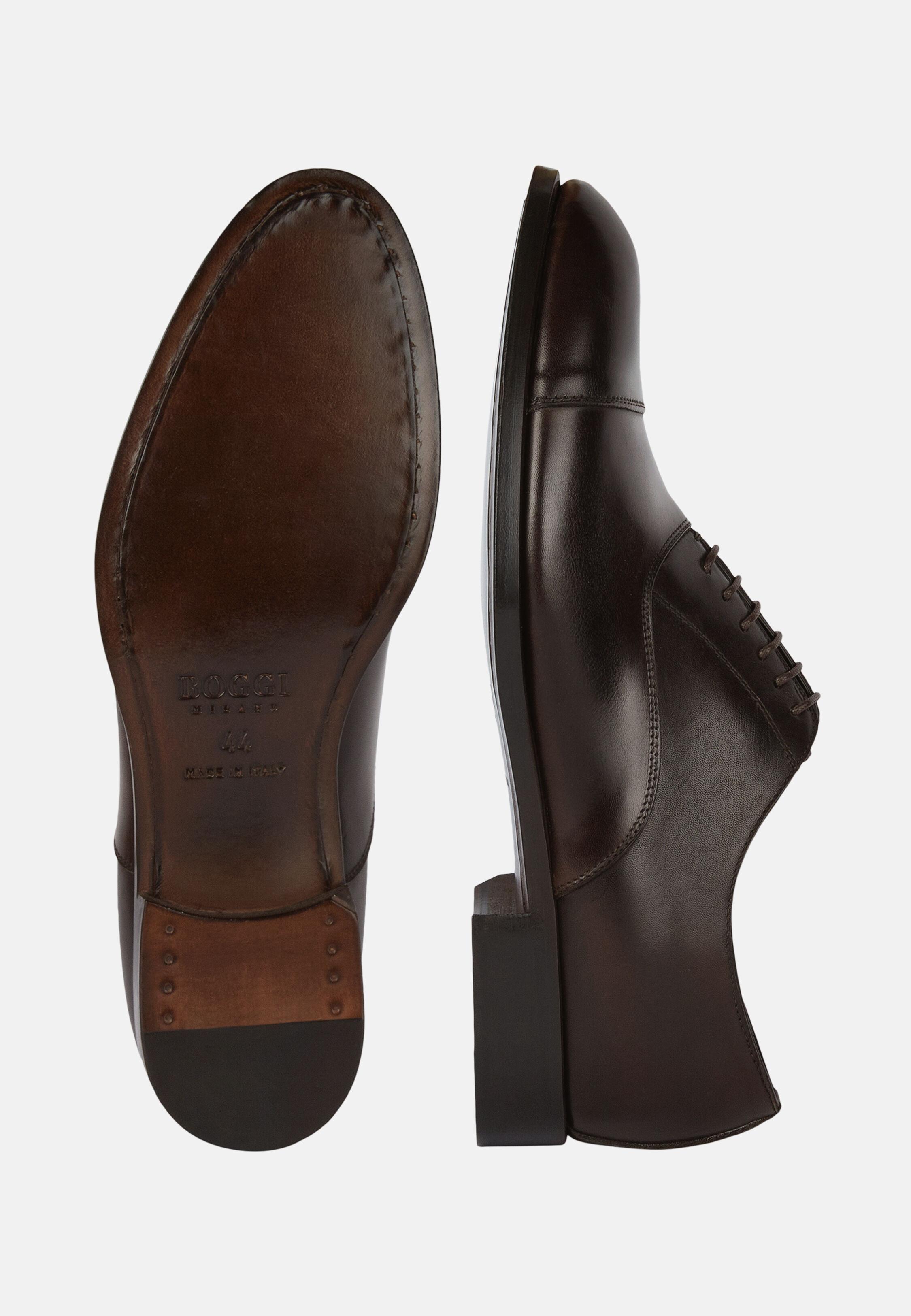 Solid Oxford Shoes, Dark Brown, Dark brown, large image number 2