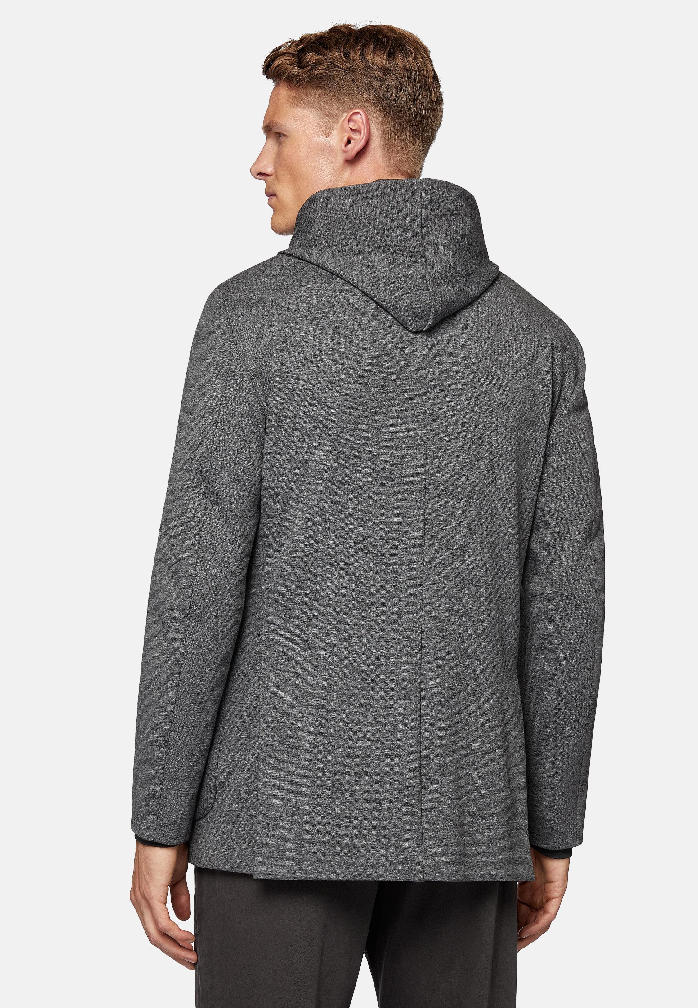 Black Blended Sweatshirt Jacket, , large image number 1