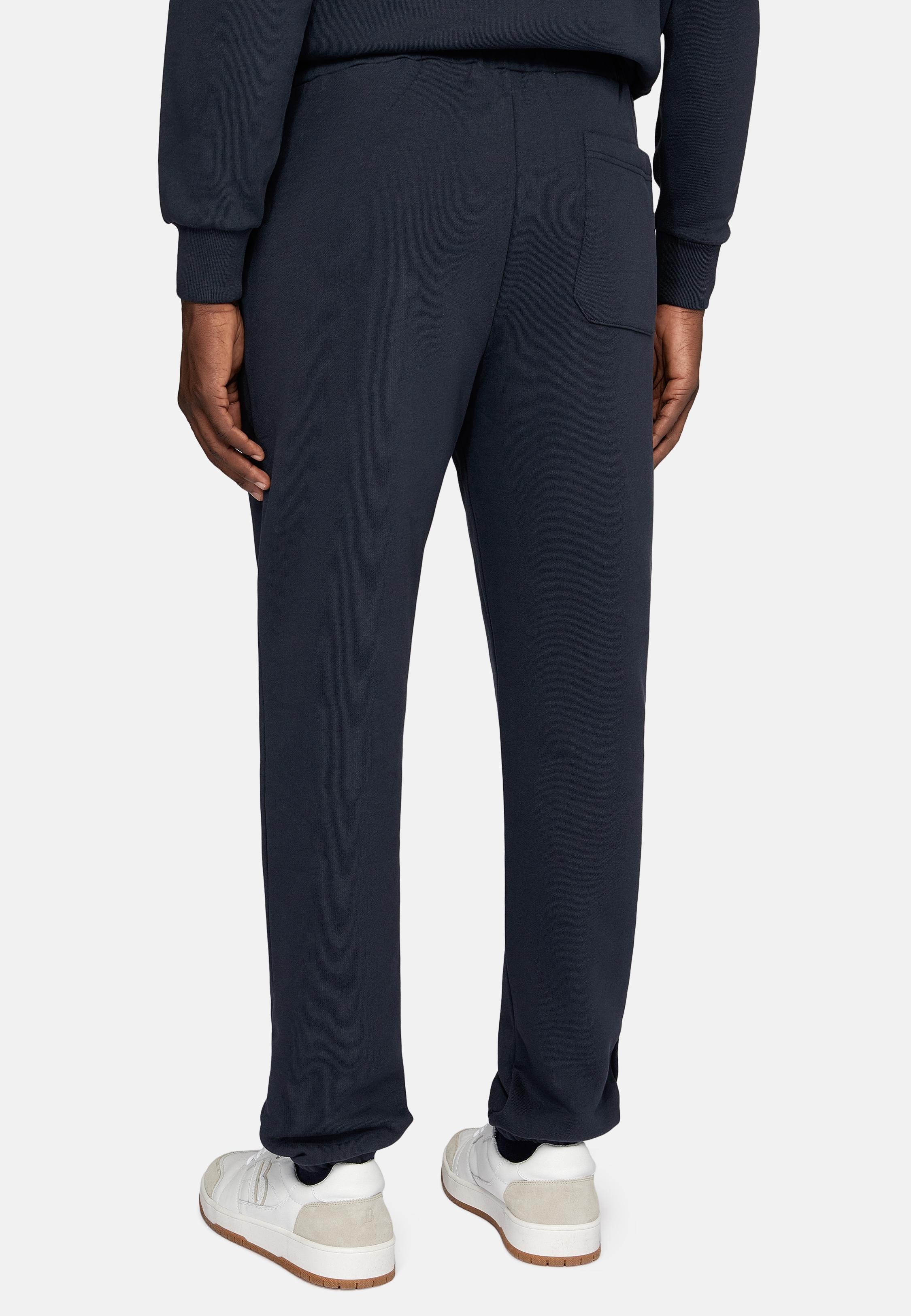 Navy Solid Casual Full Length Trousers, , large image number 5