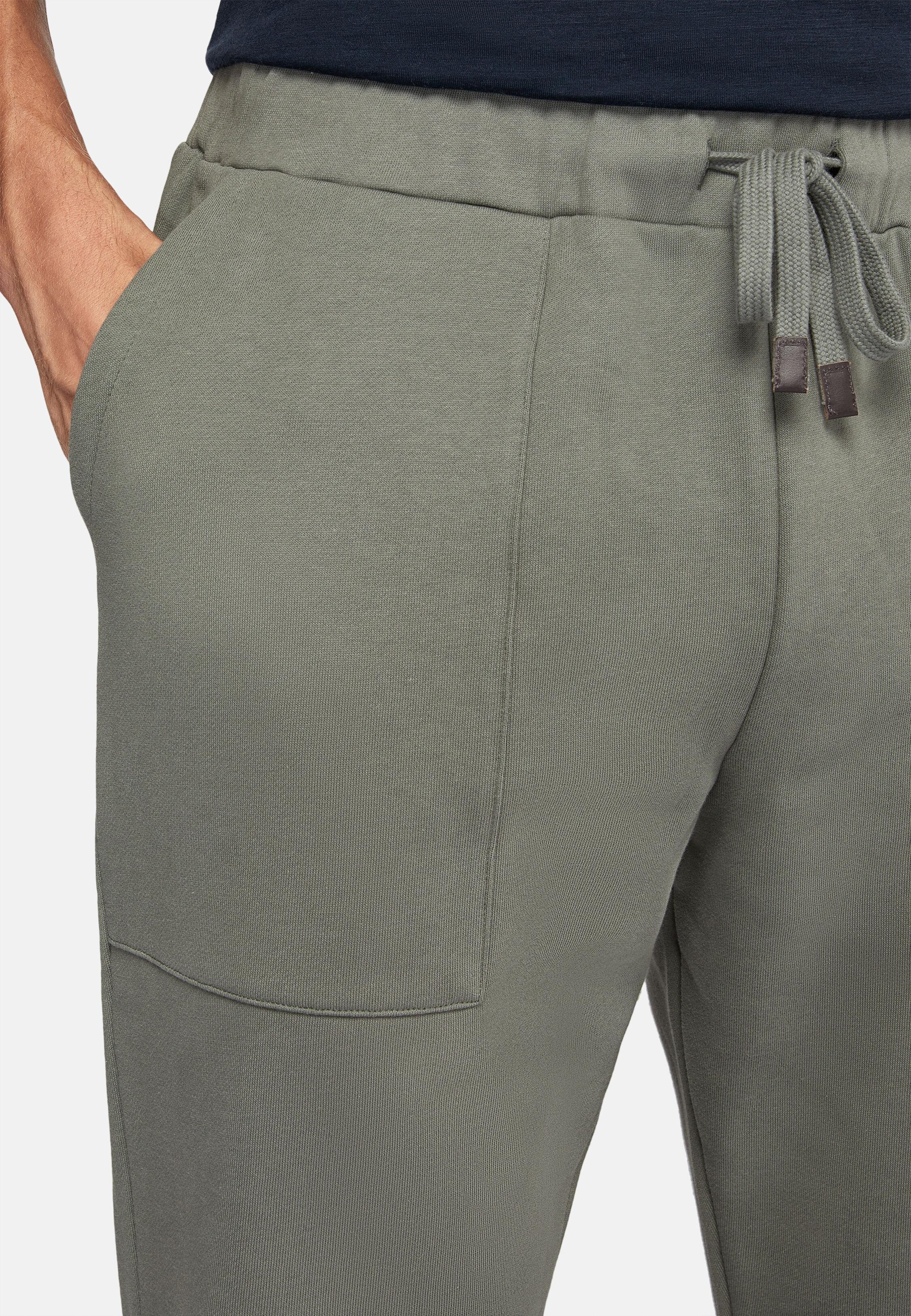 Plain Casual Trousers, Green, Green, large image number 7