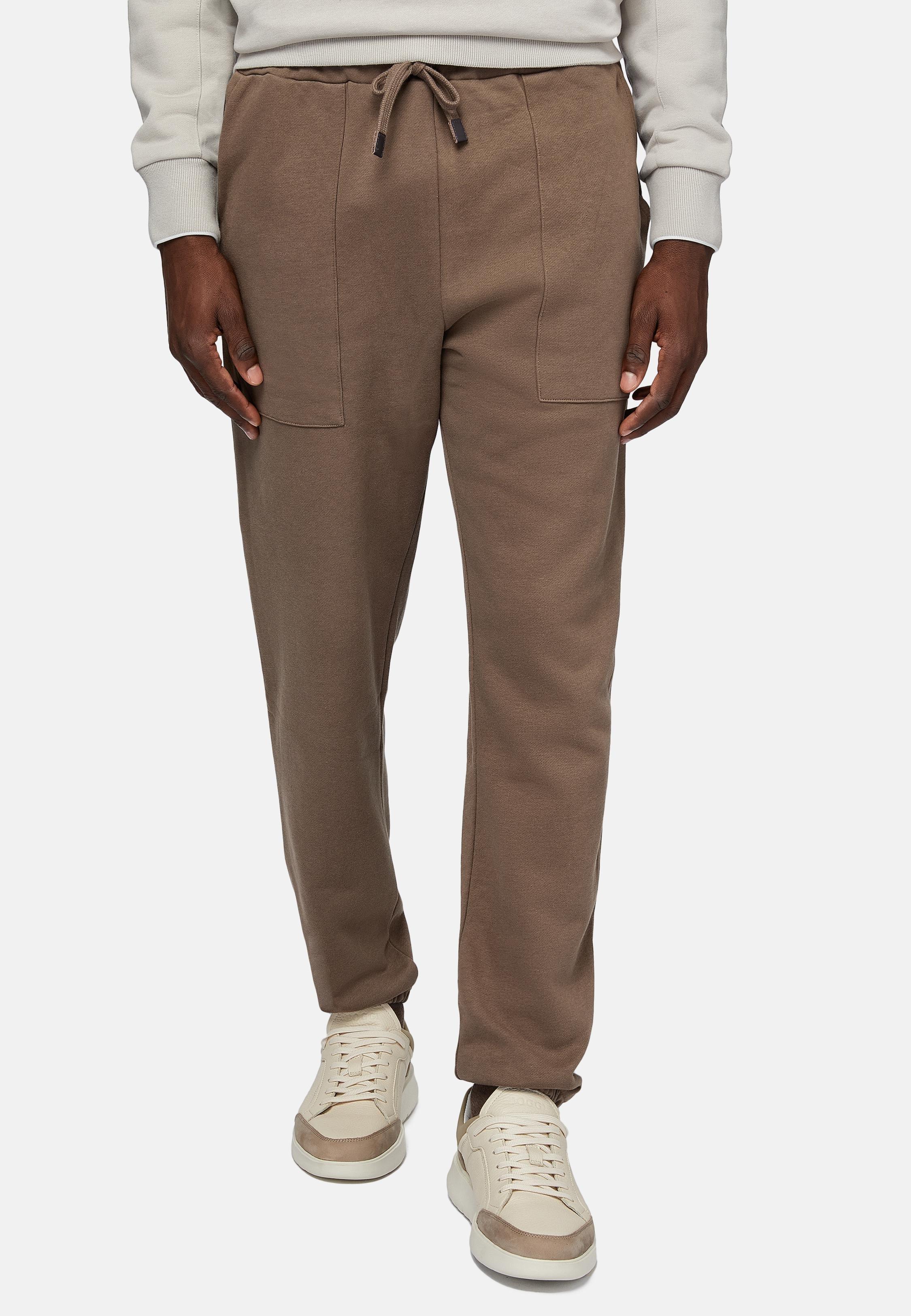 Brown Solid Casual Full Length Trousers, Brown, medium