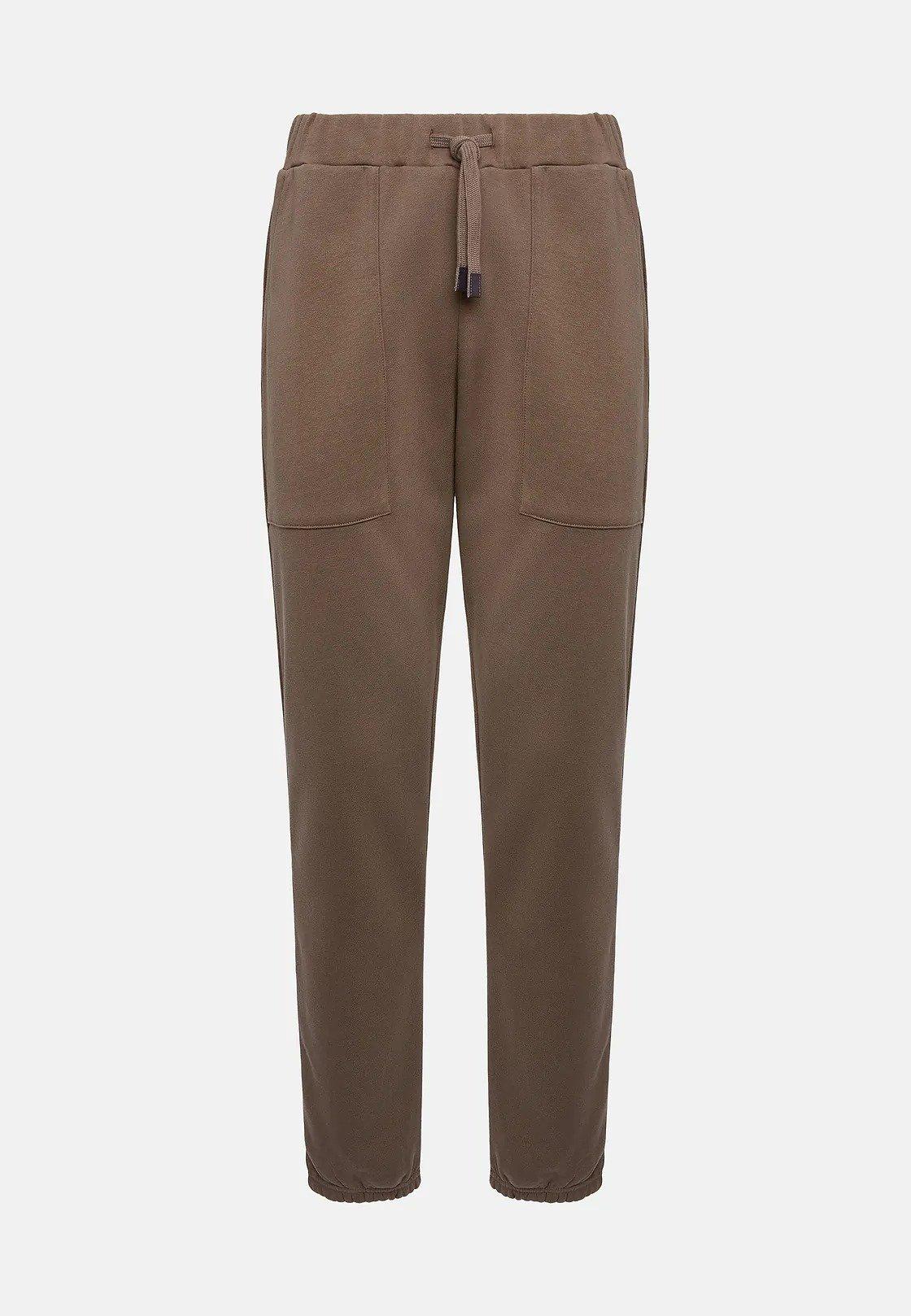 Brown Solid Casual Full Length Trousers, Brown, medium