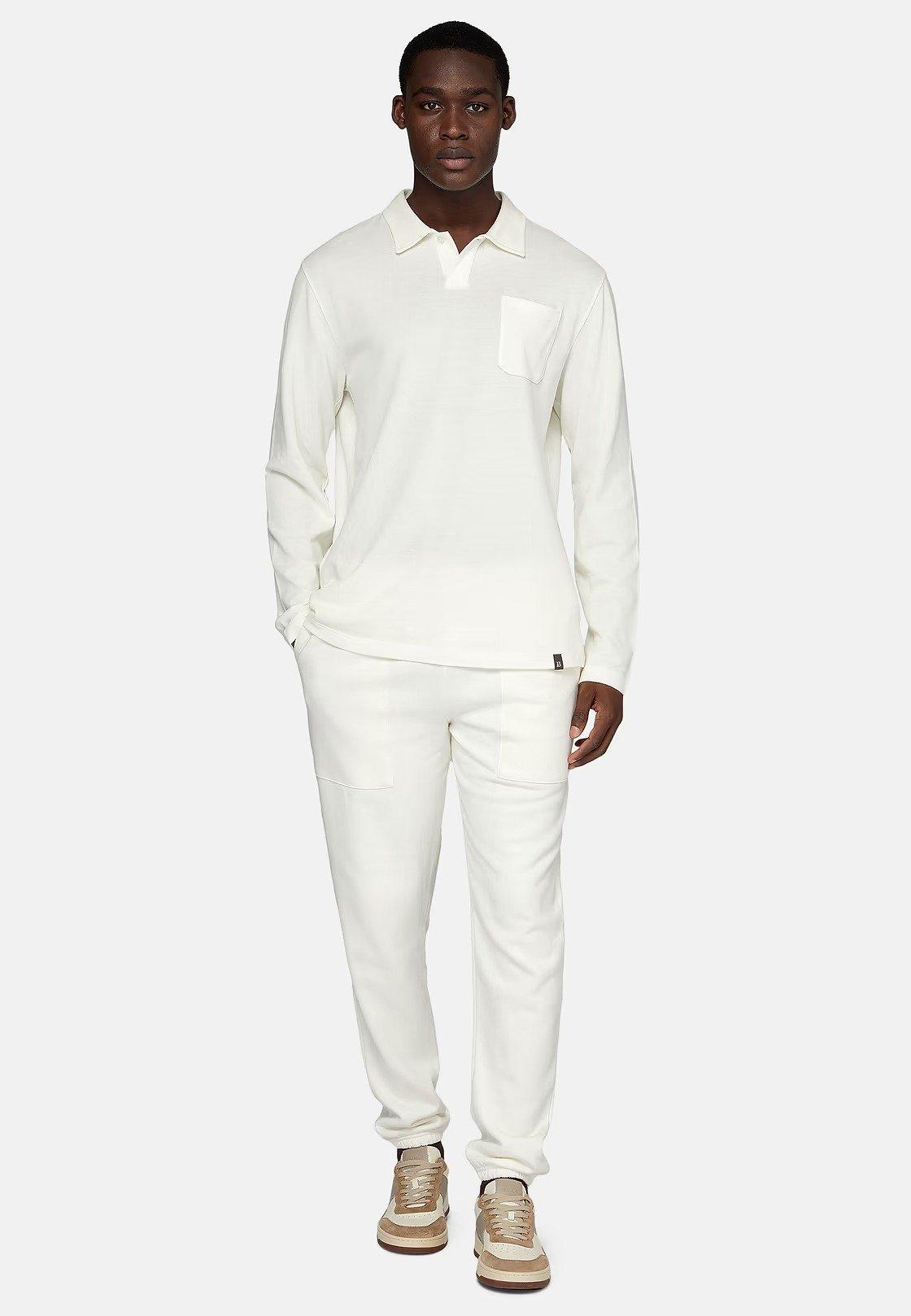 White Solid Casual Trousers, , large image number 0