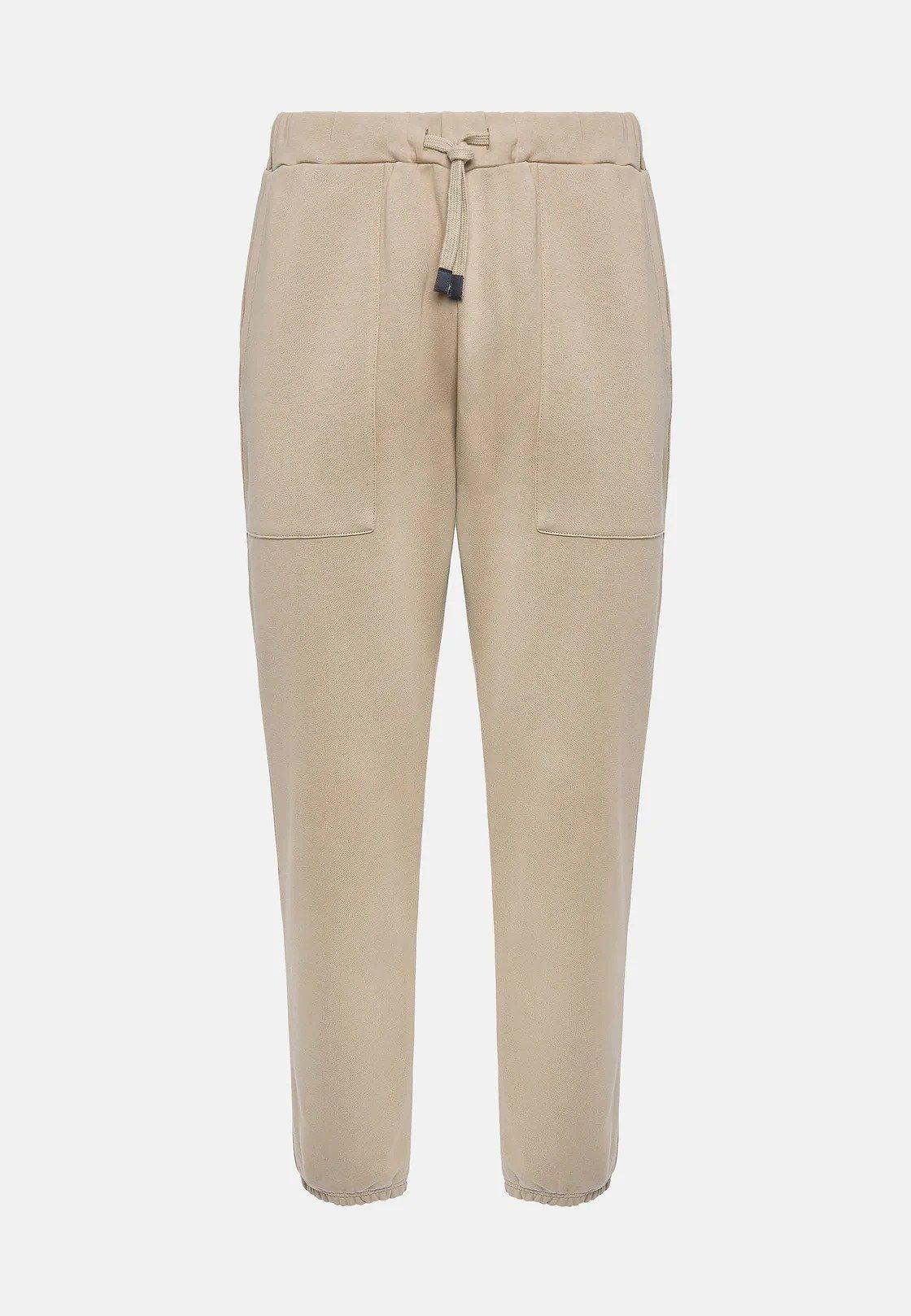 Beige Solid Casual Trousers, , large image number 2