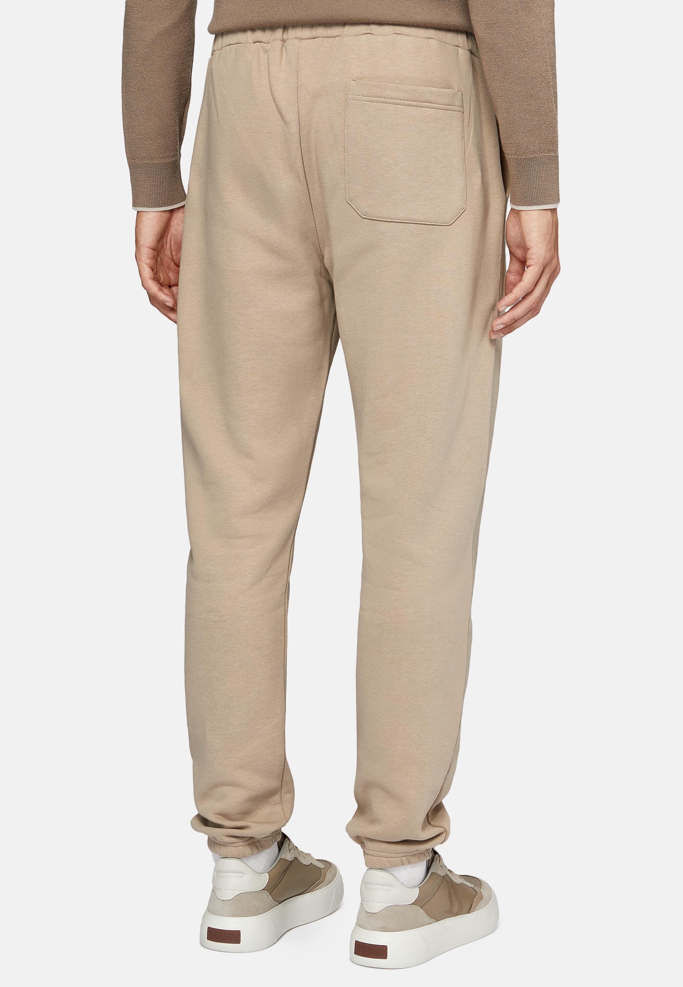 Beige Solid Casual Trousers, , large image number 5