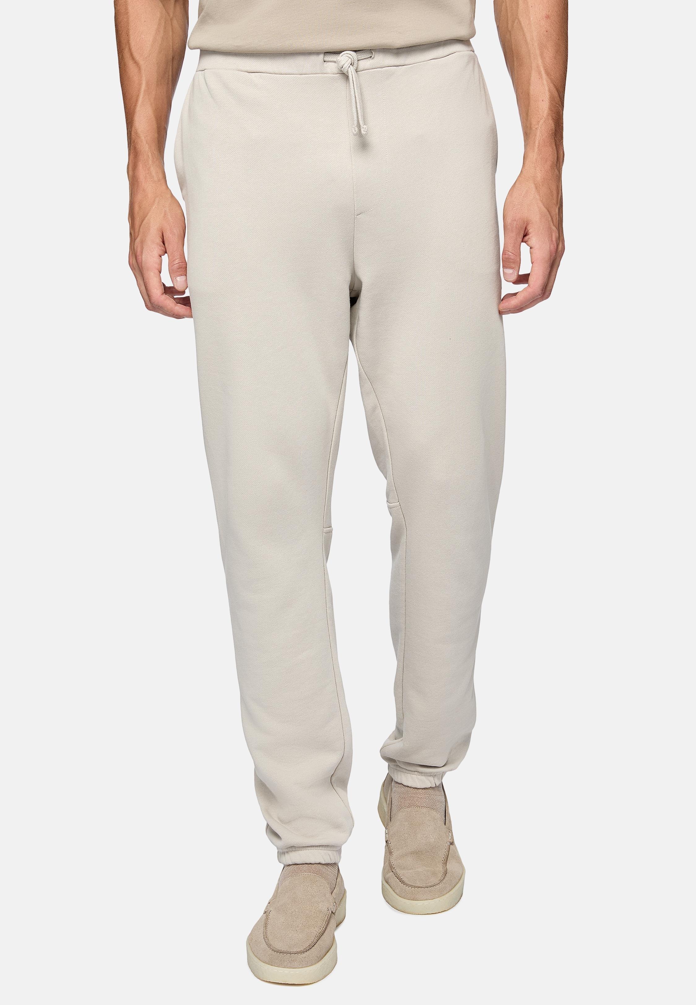 Beige Solid Casual Trousers, , large image number 1