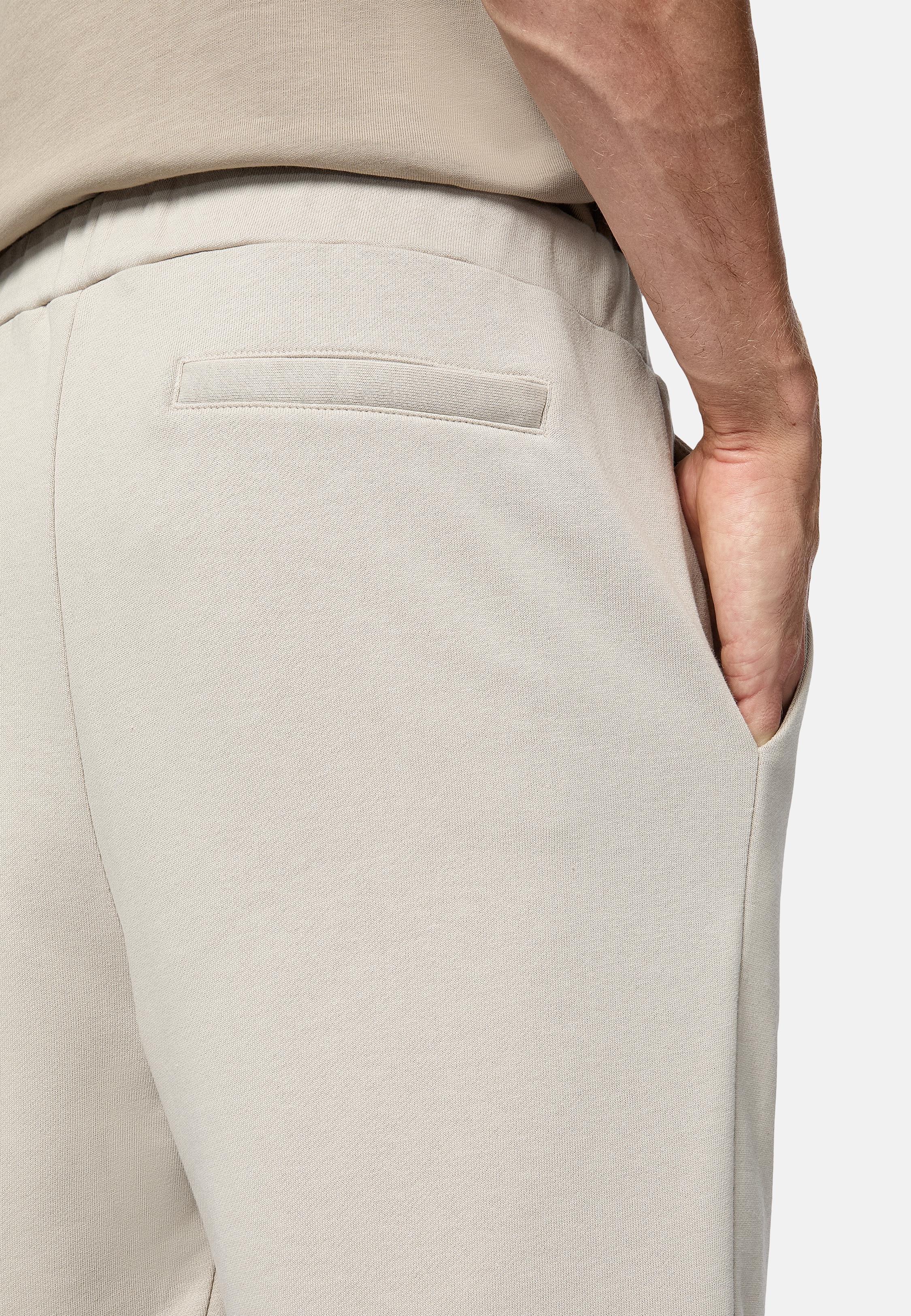 Beige Solid Casual Trousers, , large image number 3