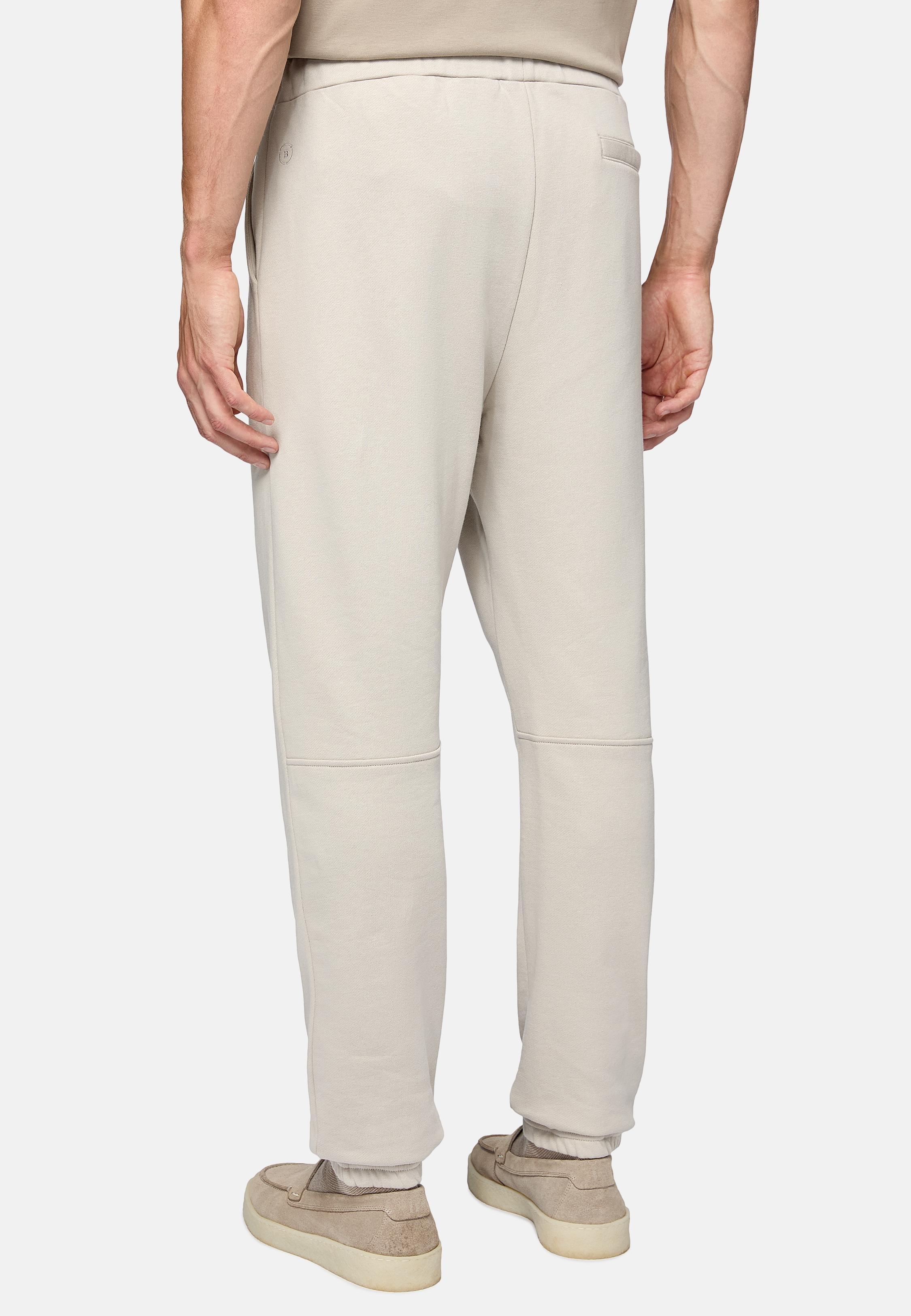 Beige Solid Casual Trousers, Sand, large image number 4