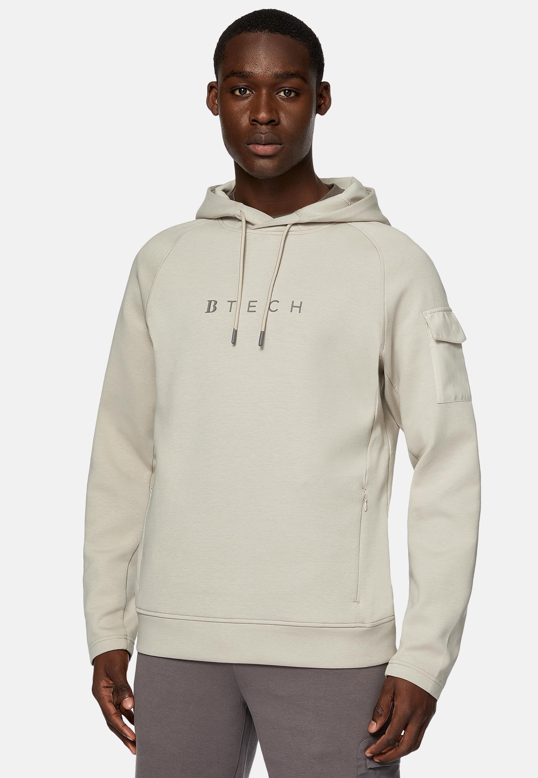 Beige Solid Casual Hoodie, , large image number 0