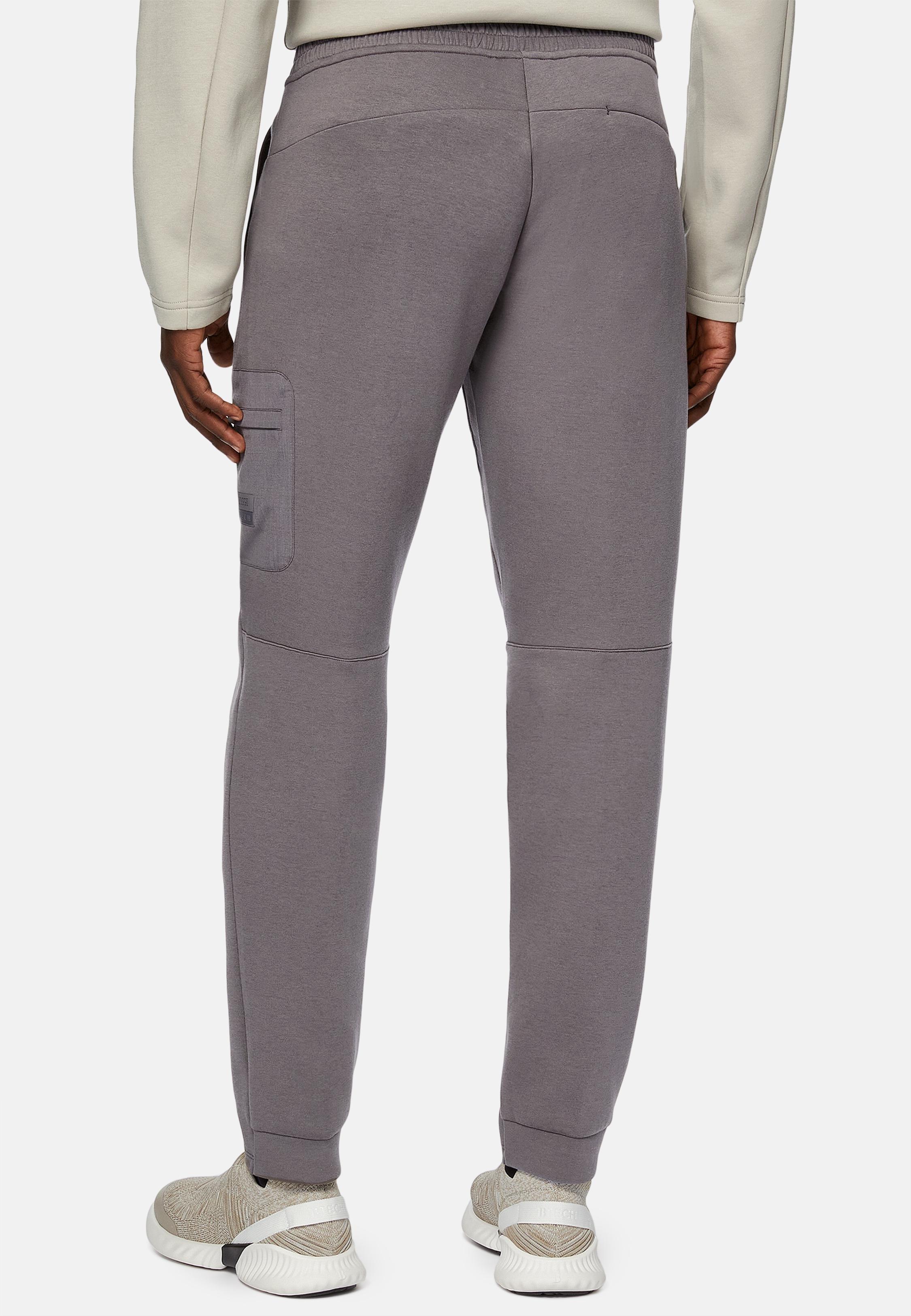 Grey Solid Casual Trousers, Dark Grey, large image number 2