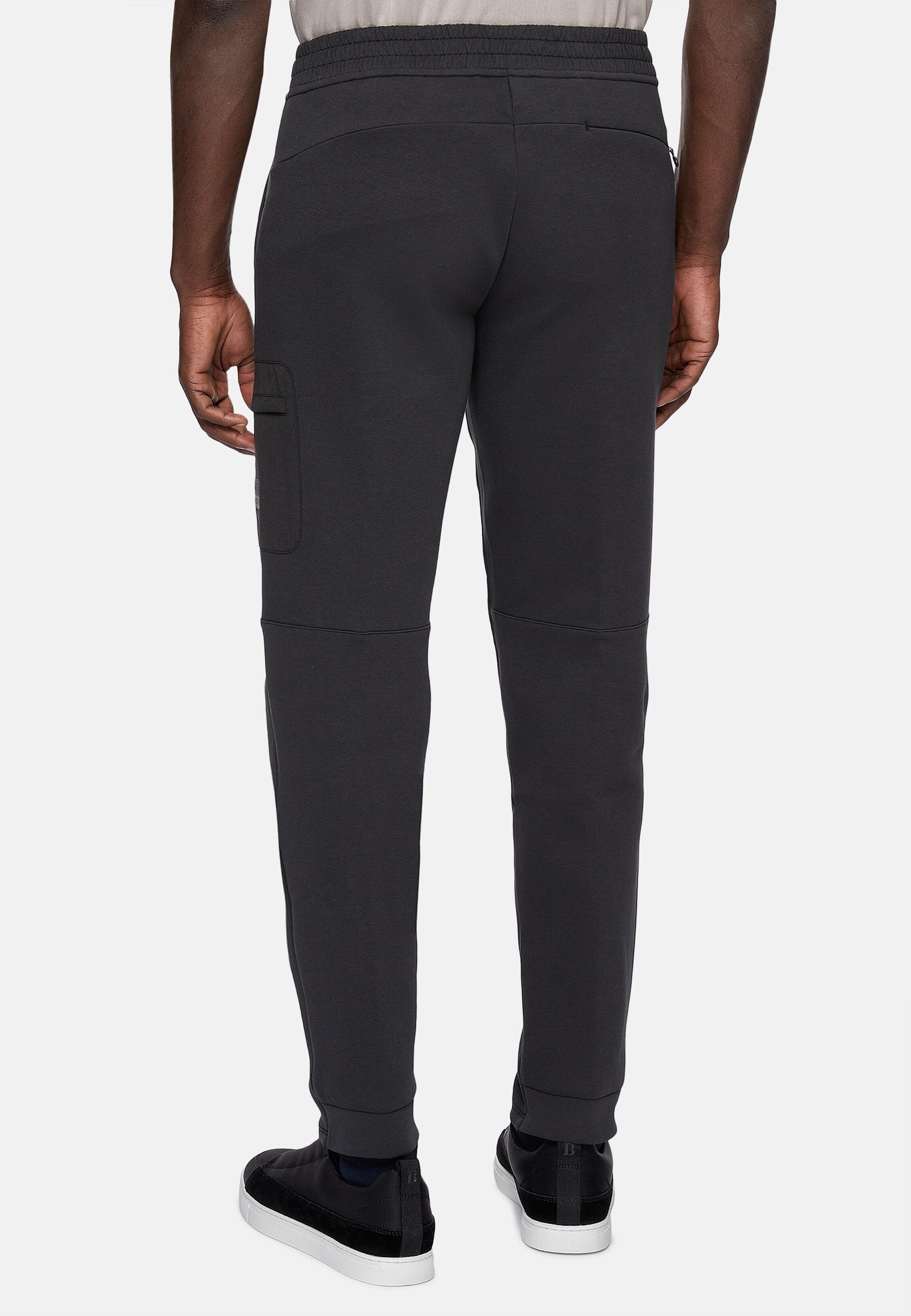 Solid Casual Full Length Trousers, Charcoal, Charcoal, large image number 6