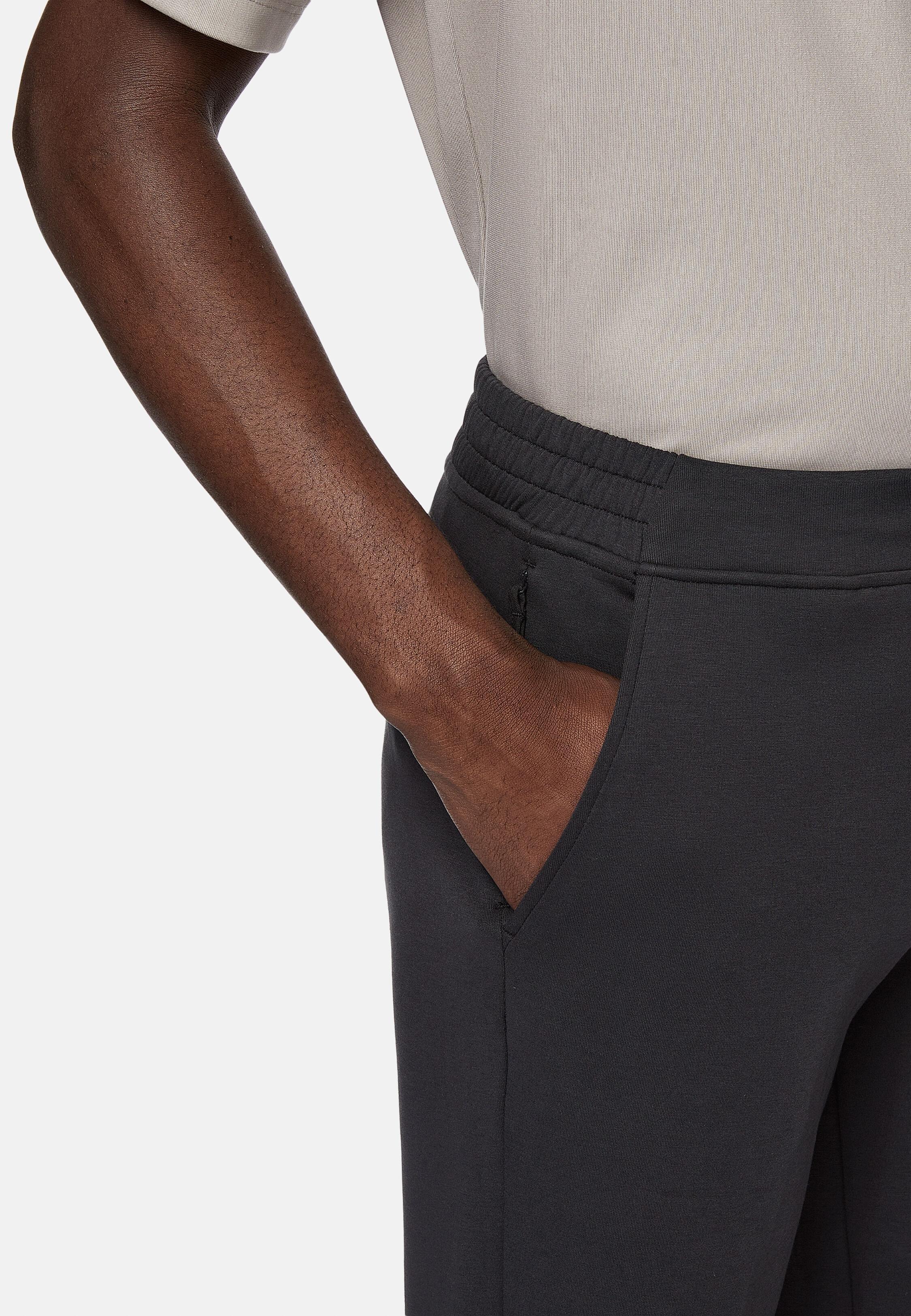 Solid Casual Full Length Trousers, Charcoal, Charcoal, large image number 8