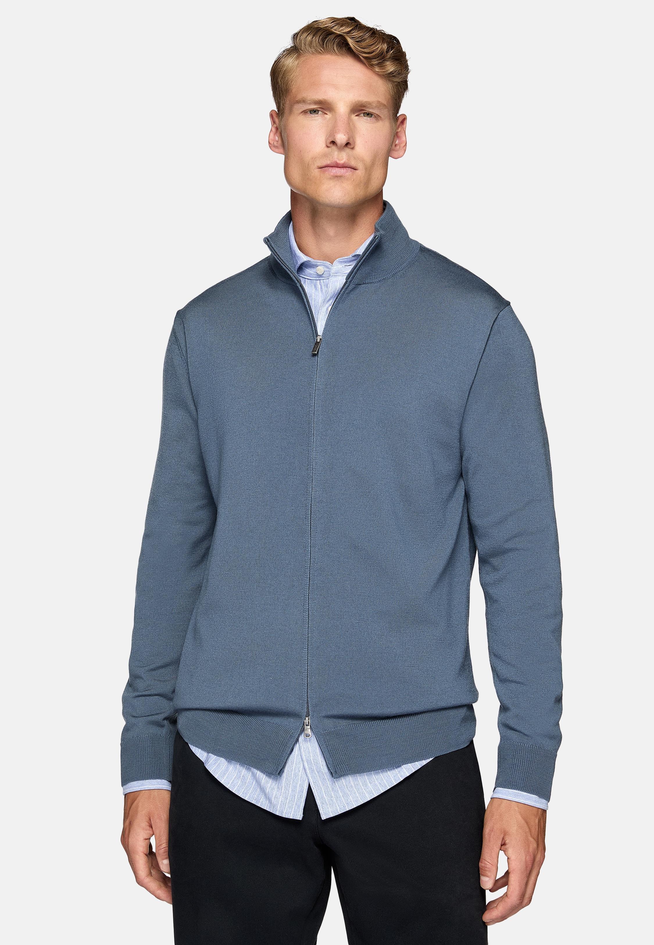 Blue Solid Long Jumper, Indigo, large image number 1
