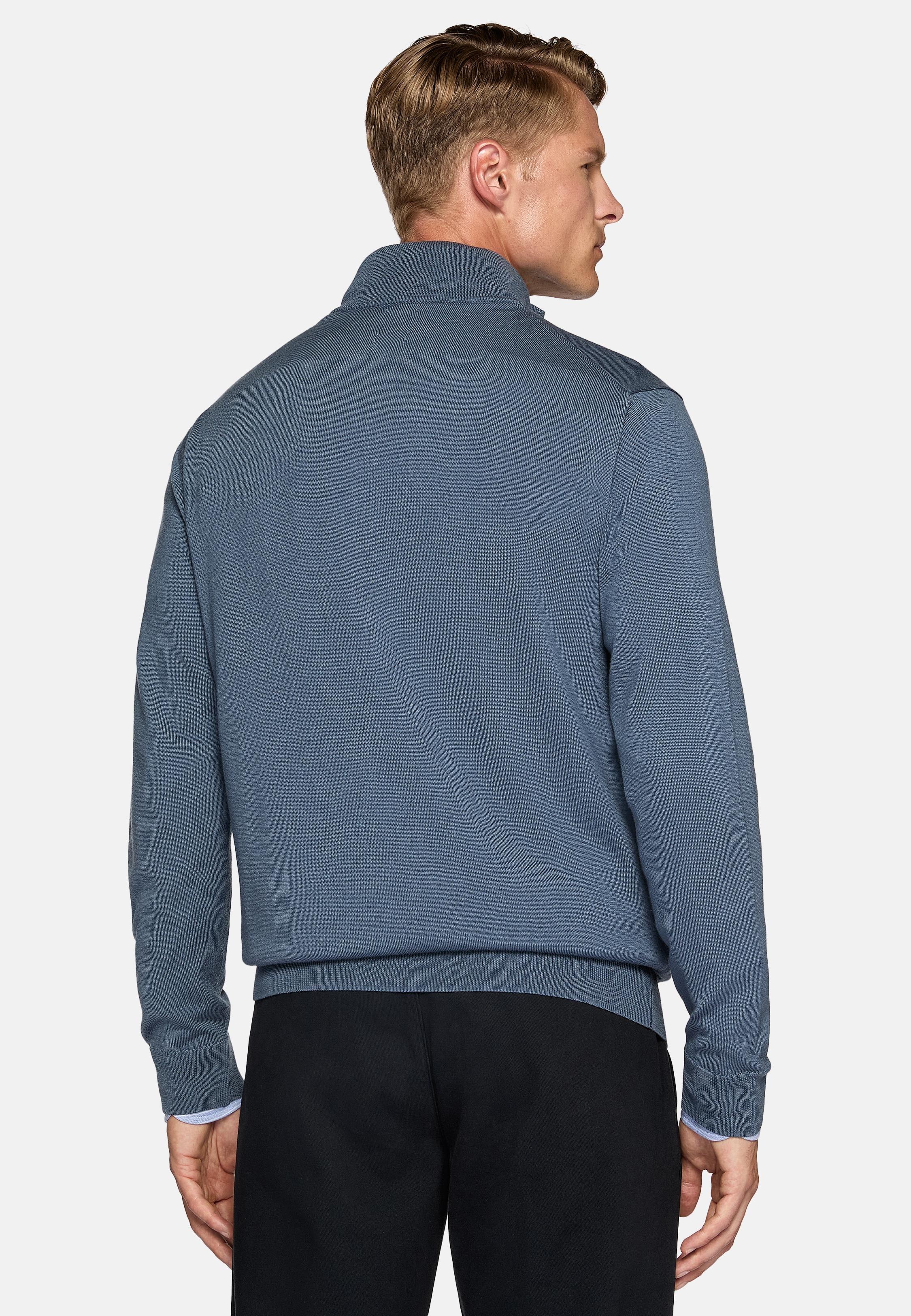 Blue Solid Long Jumper, Indigo, large image number 3