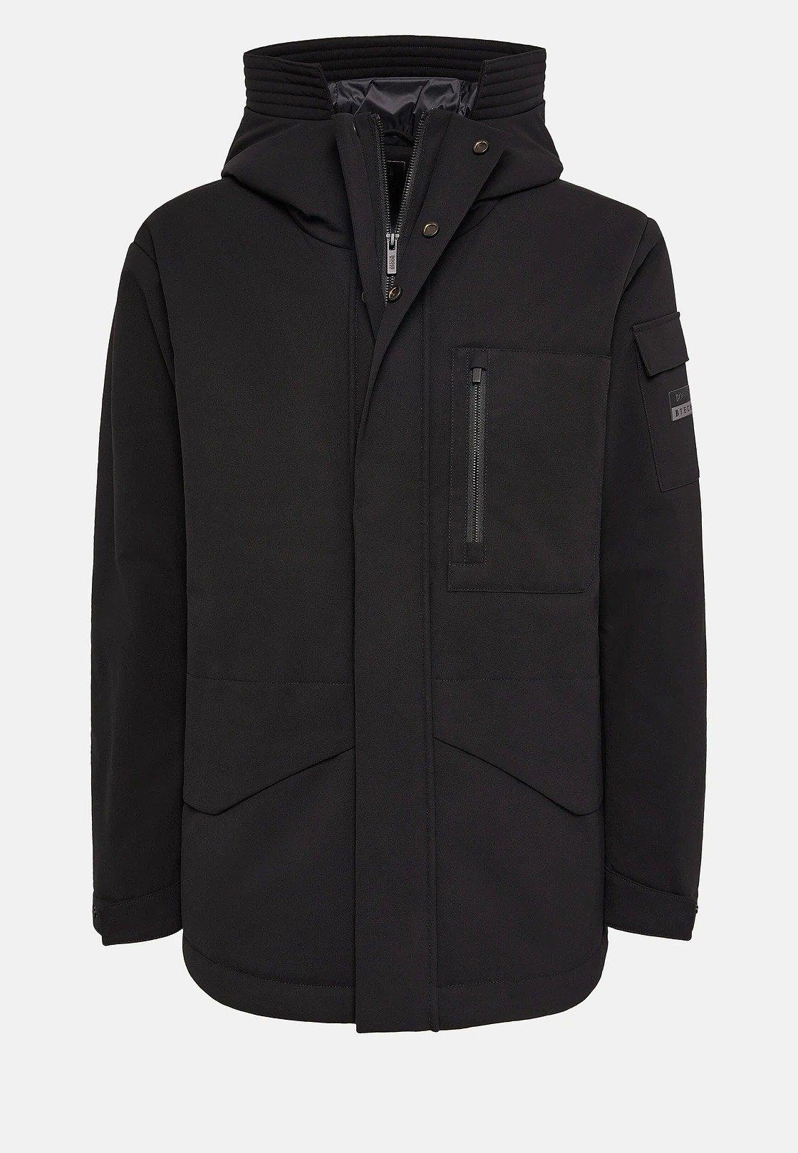 Black Technical Fabric B Tech Parka, , large image number 2