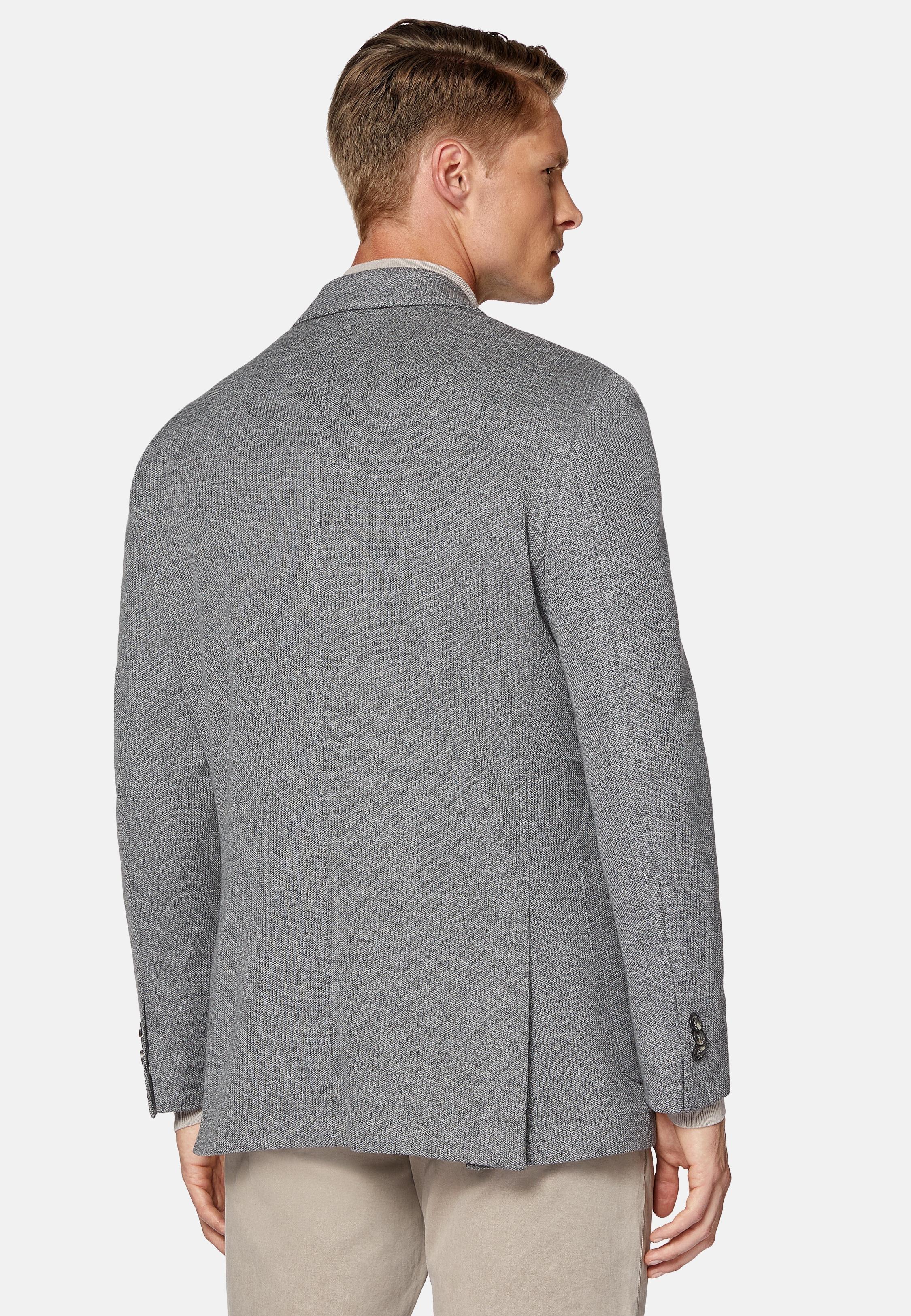 Grey Cotton Jersey Jacket, , large image number 1