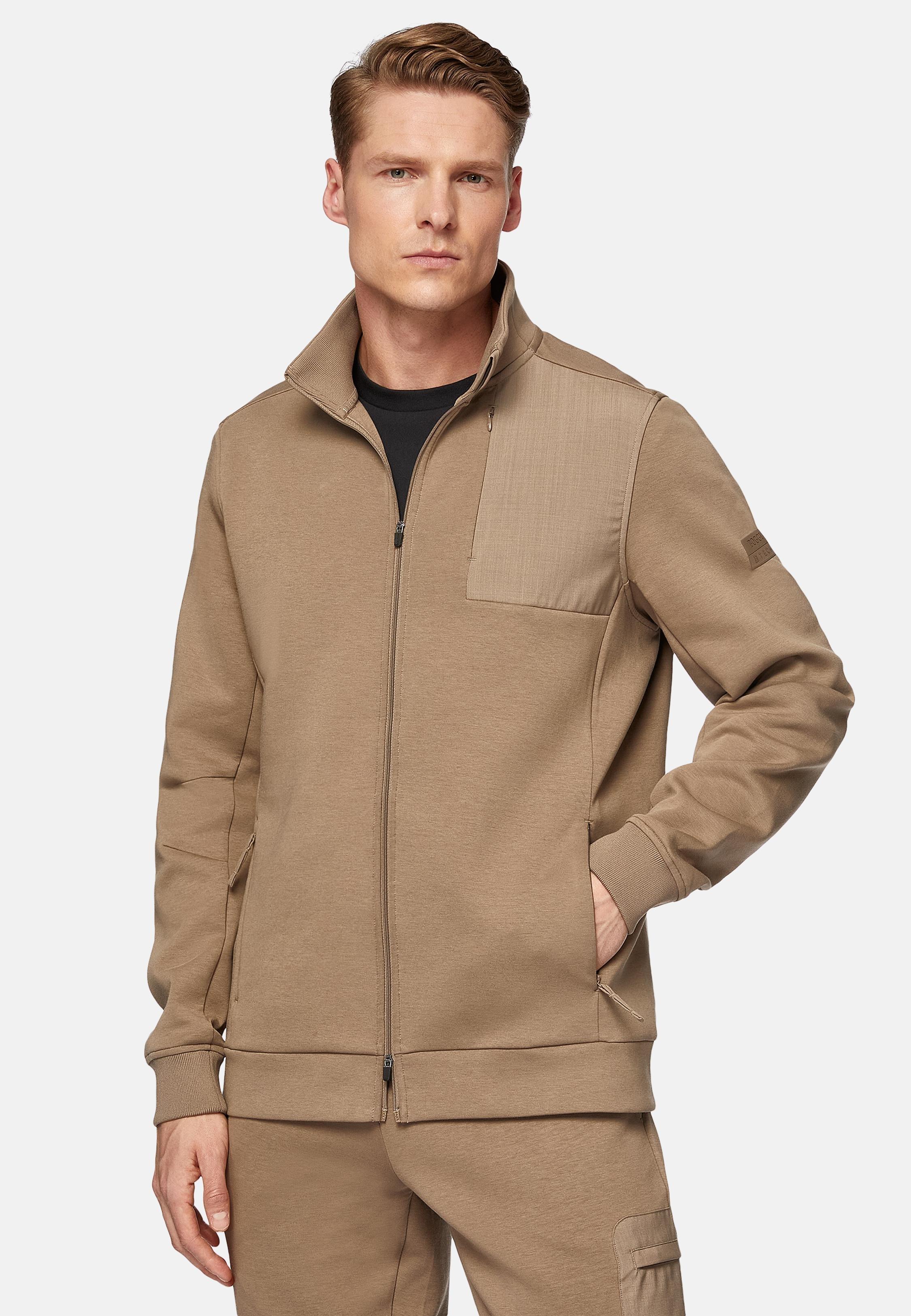 Beige B Tech Sweat jacket, , large image number 0