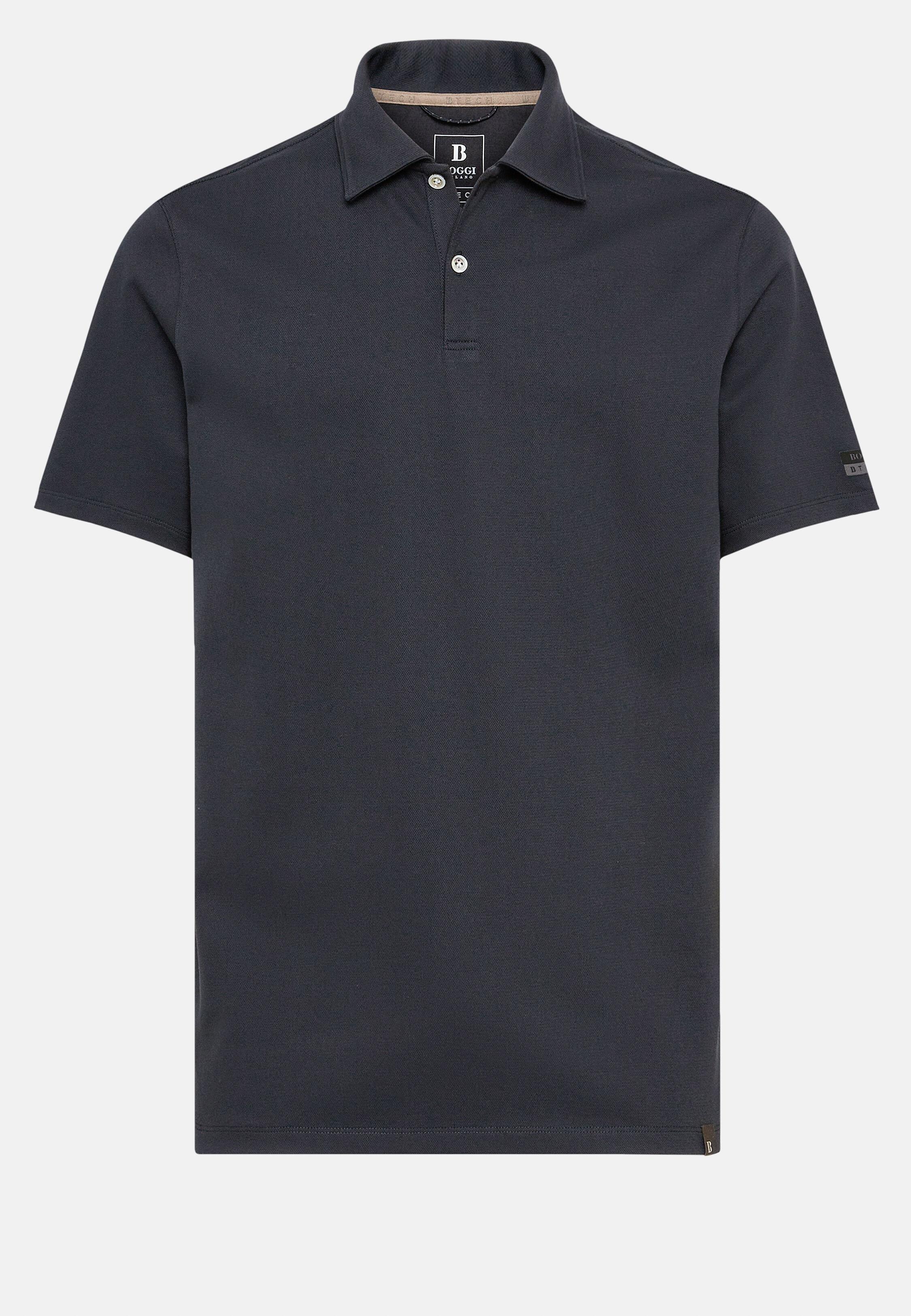 Black High-Performance Pique Polo Shirt, Charcoal, large image number 4