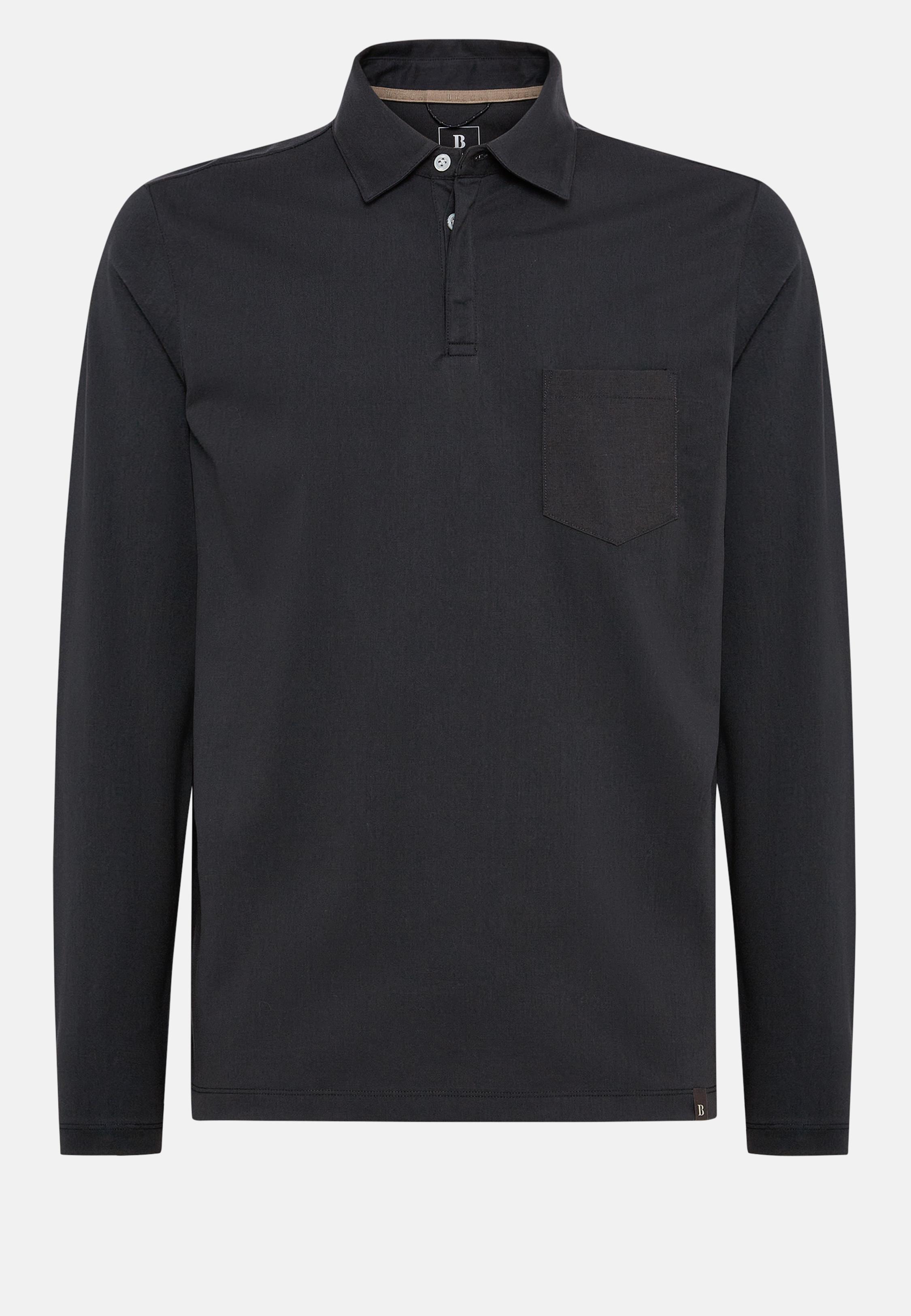 Black High-Performance Pique Polo Shirt, , large image number 7