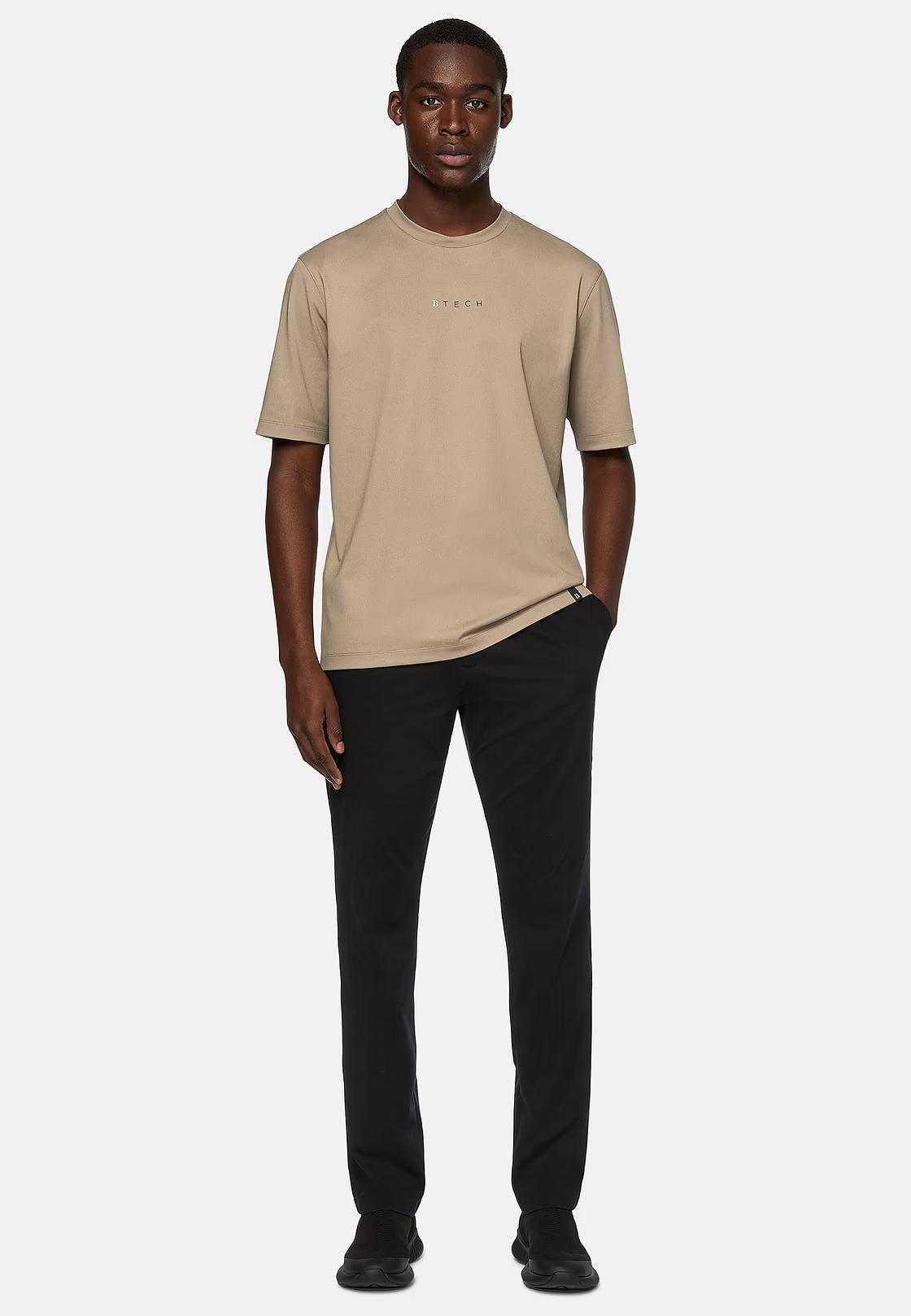 Beige High-Performance Jersey T-Shirt, , large image number 0