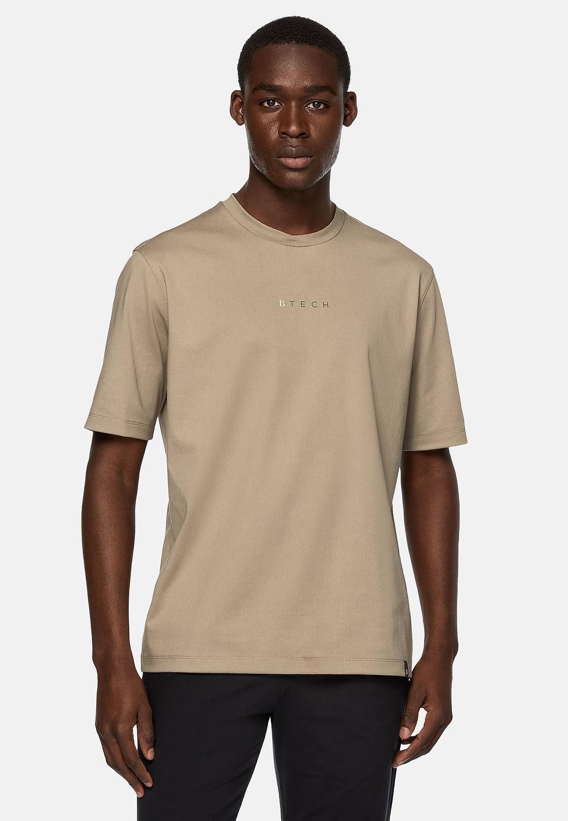Beige High-Performance Jersey T-Shirt, 3901_BEIG, large image number 2
