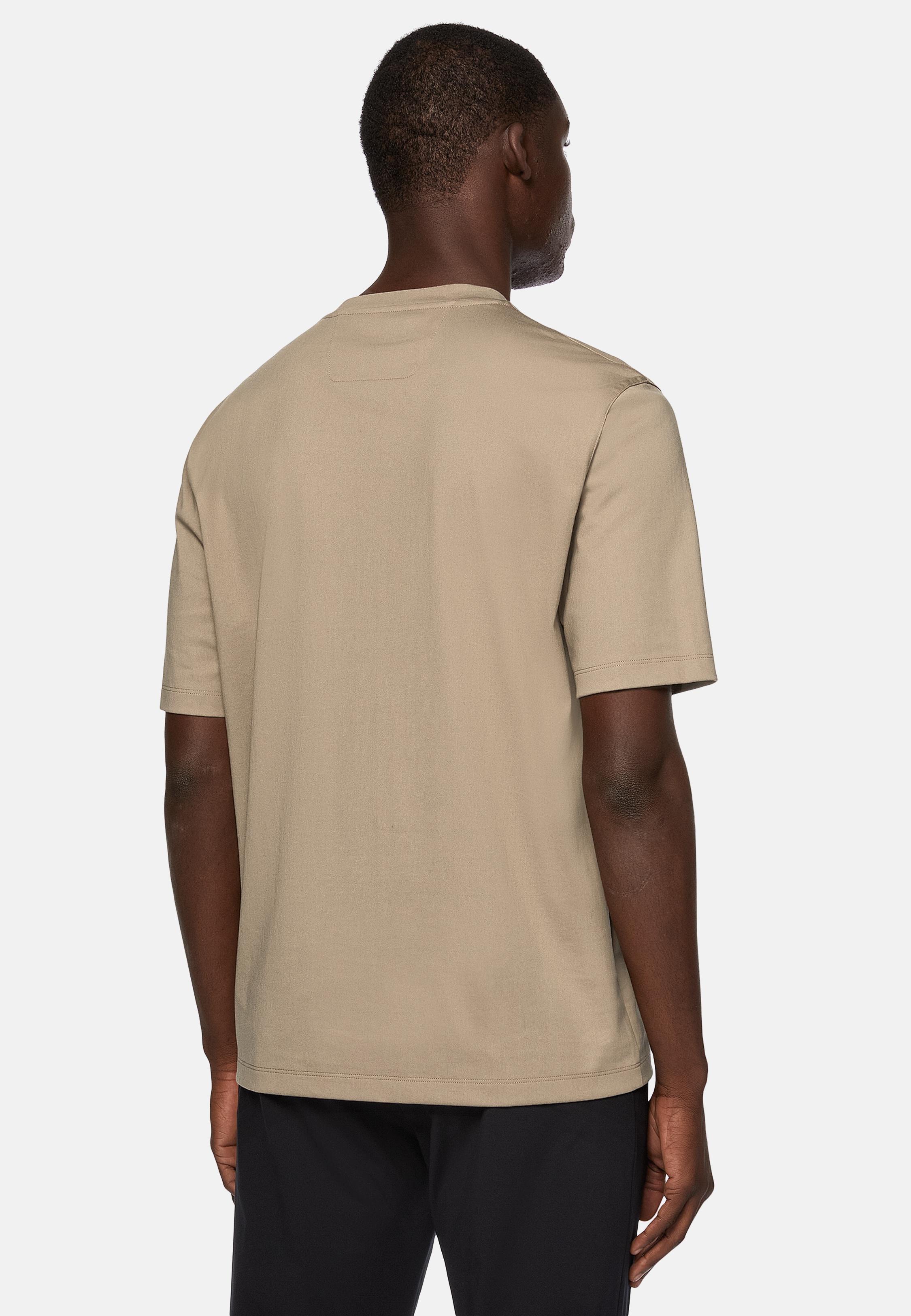 Beige High-Performance Jersey T-Shirt, , large image number 3