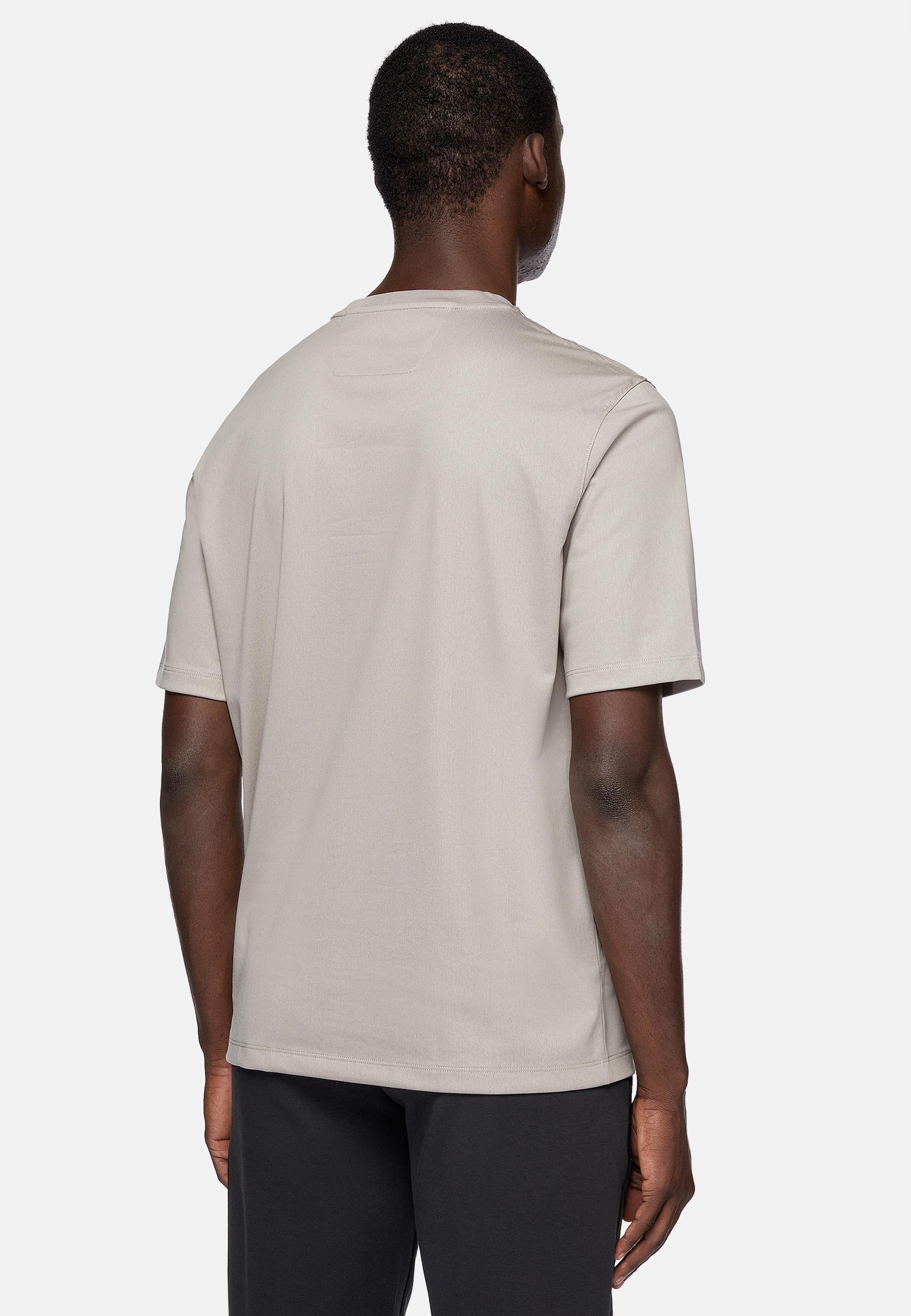 Beige High-Performance Jersey T-Shirt, , large image number 3