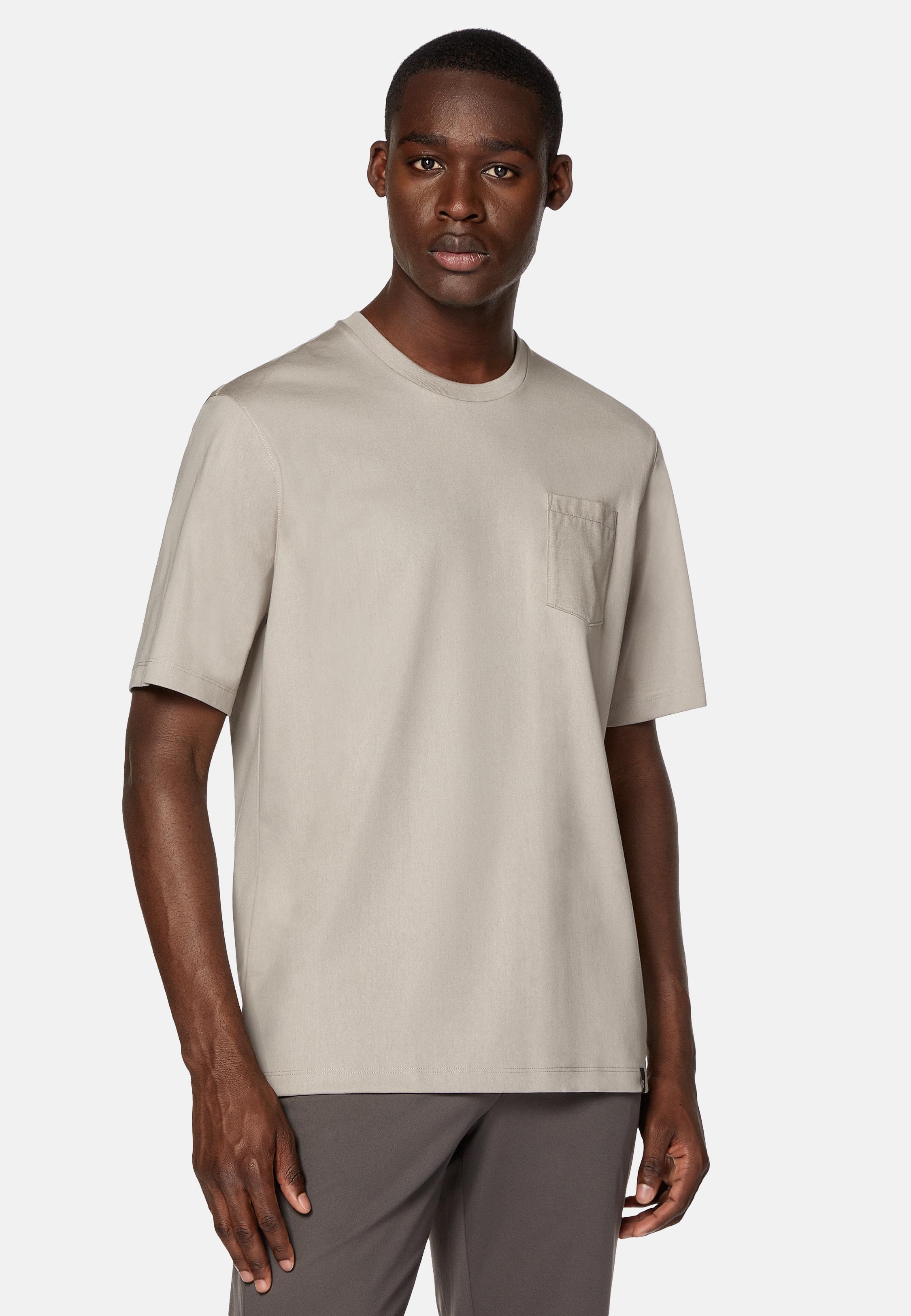 Beige High-Performance Jersey T-Shirt, , large image number 0
