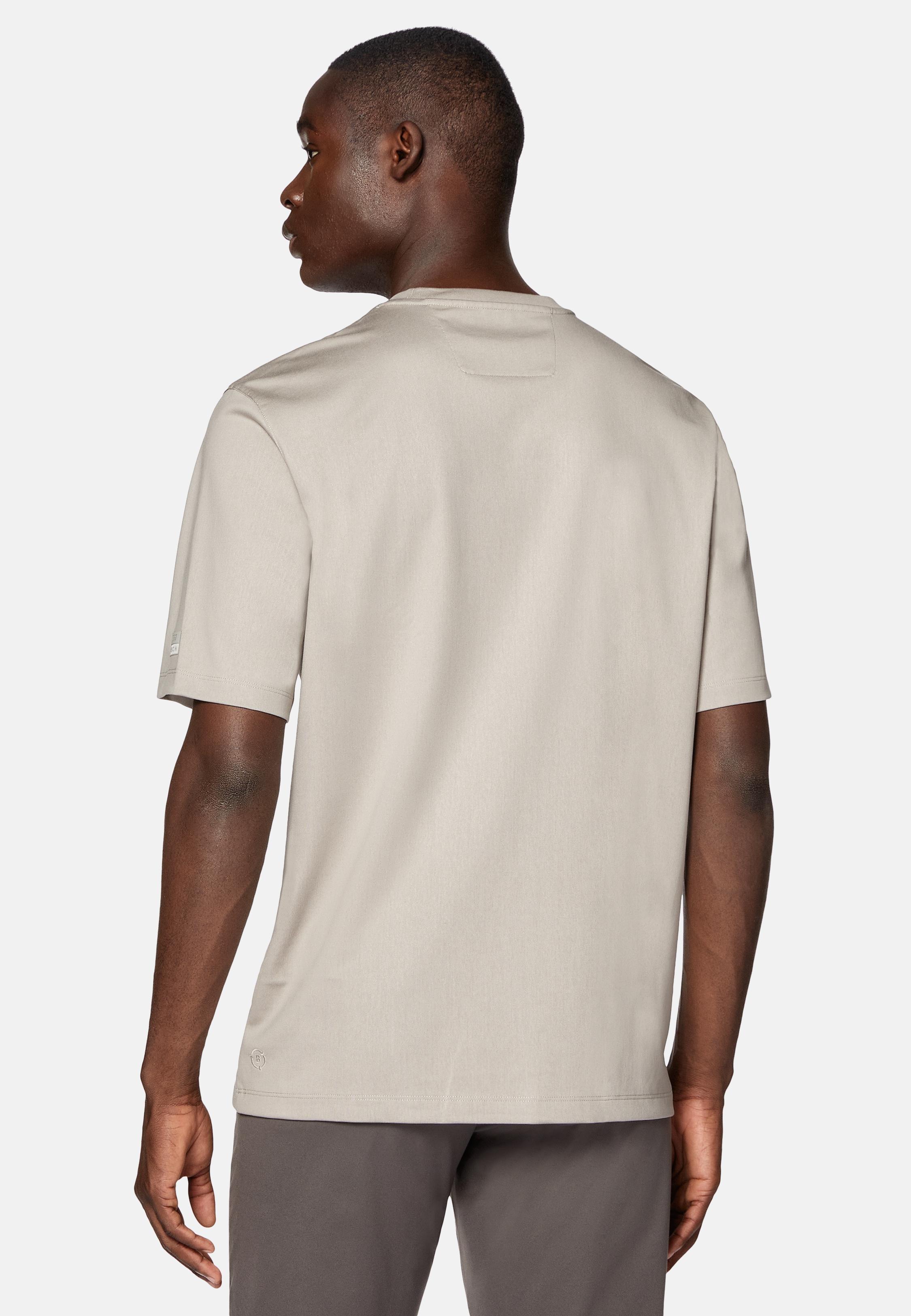 Beige High-Performance Jersey T-Shirt, , large image number 1