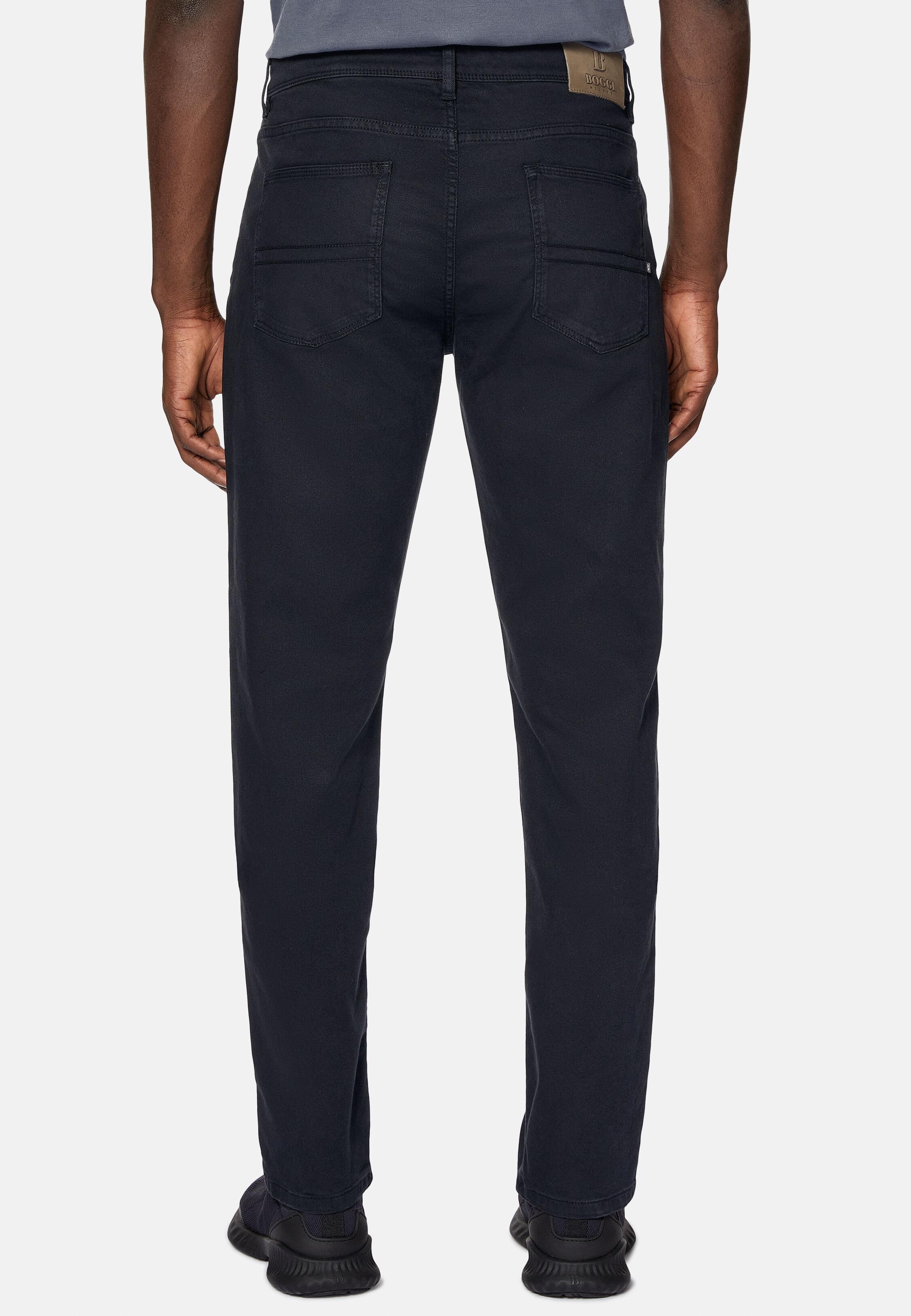 Blue Stretch Cotton Jeans, Navy blue, large image number 2