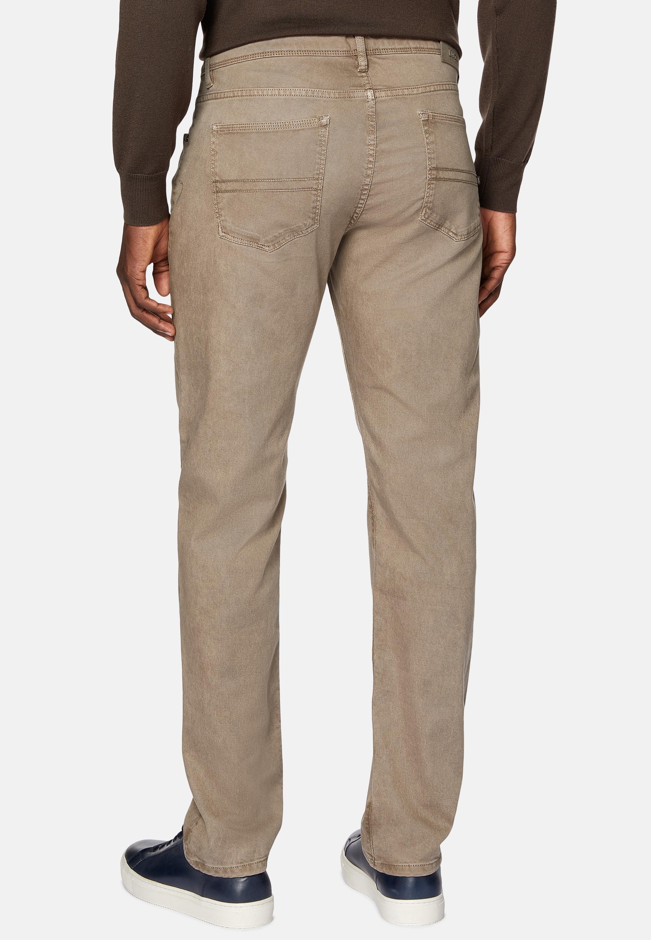 Brown Stretch Cotton Jeans, , large image number 2