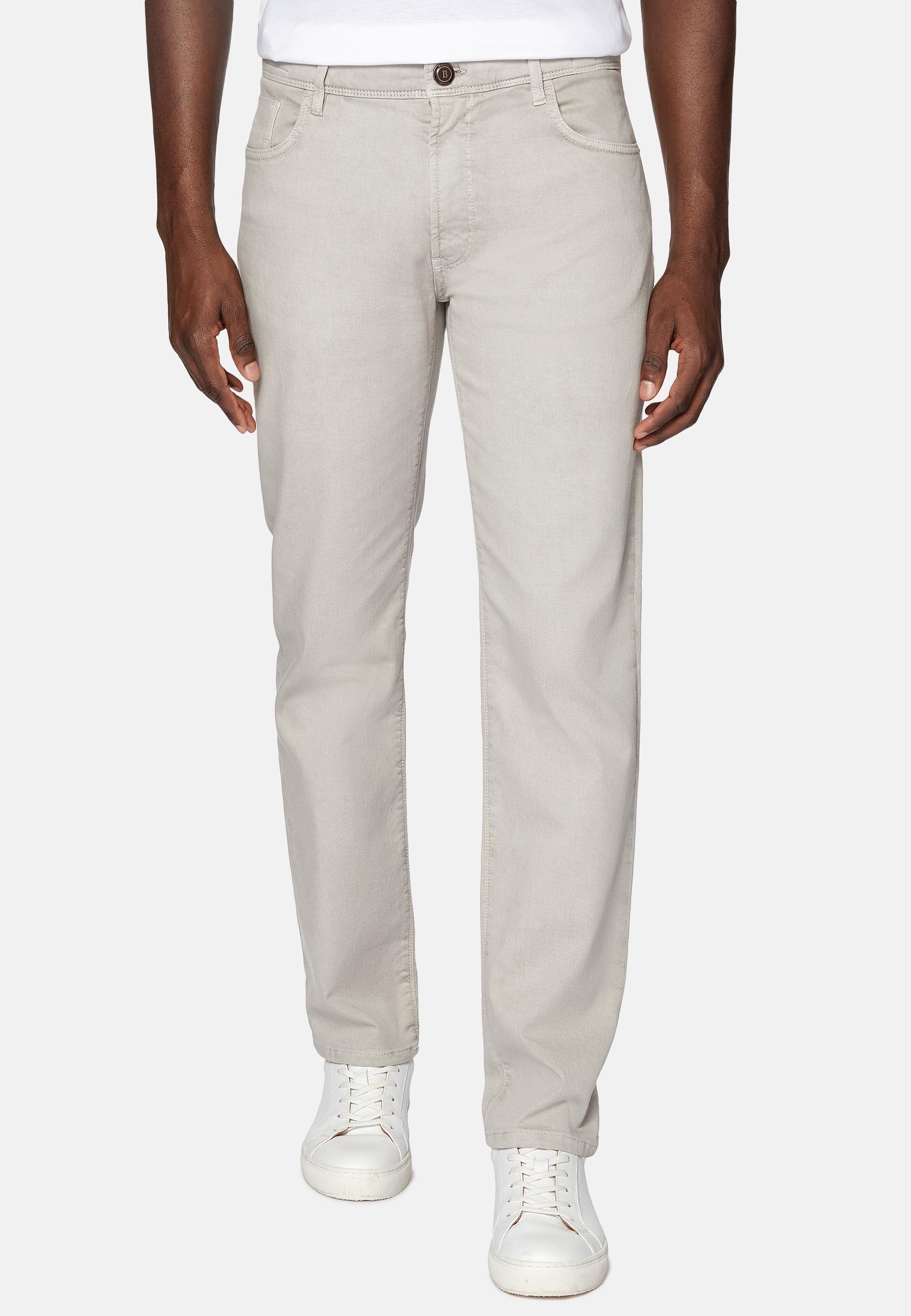 Grey Stretch Cotton Jeans, Light grey, medium