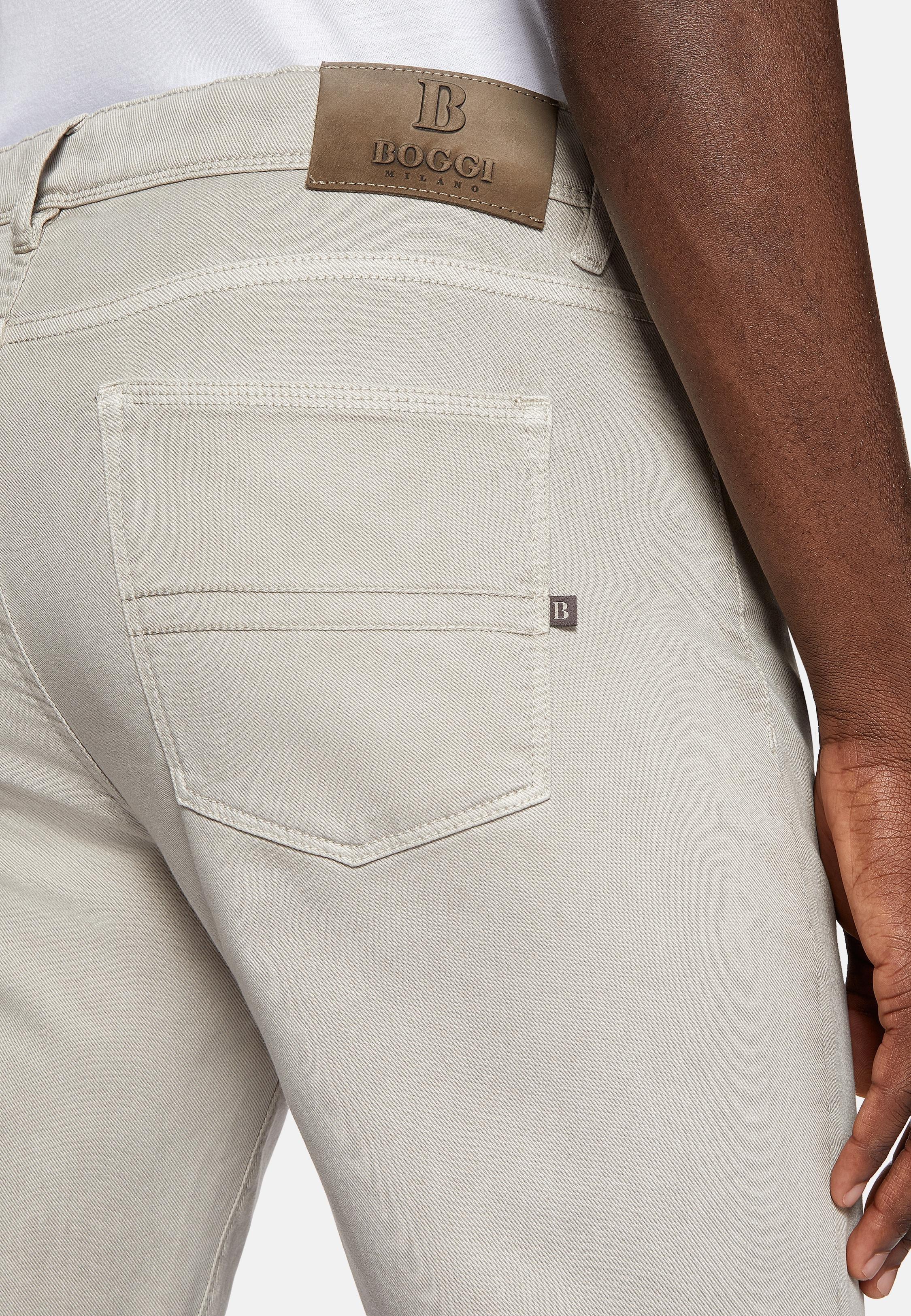 Grey Stretch Cotton Jeans, Light grey, large image number 3