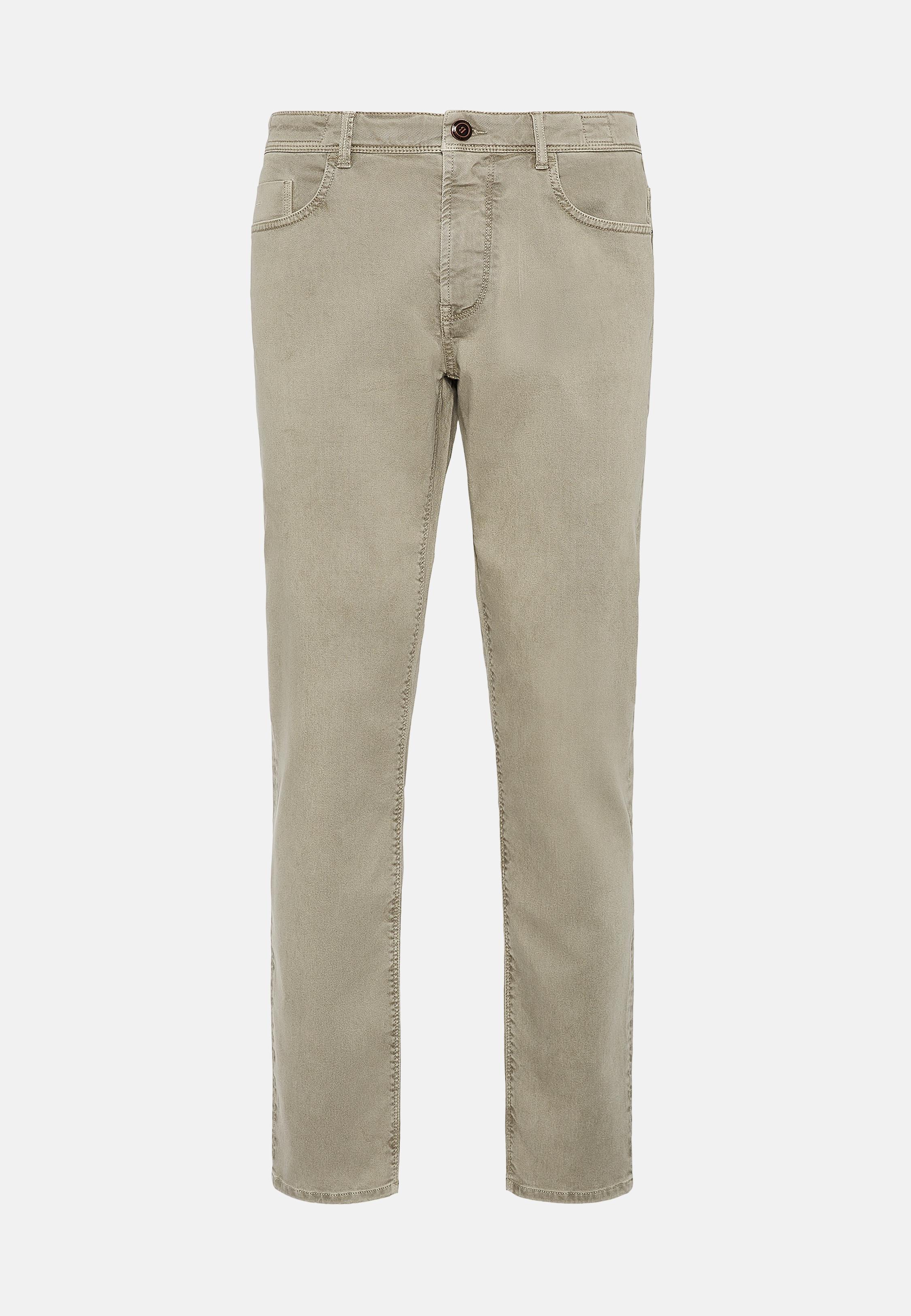 Green Stretched Tencel Jeans, , large image number 1