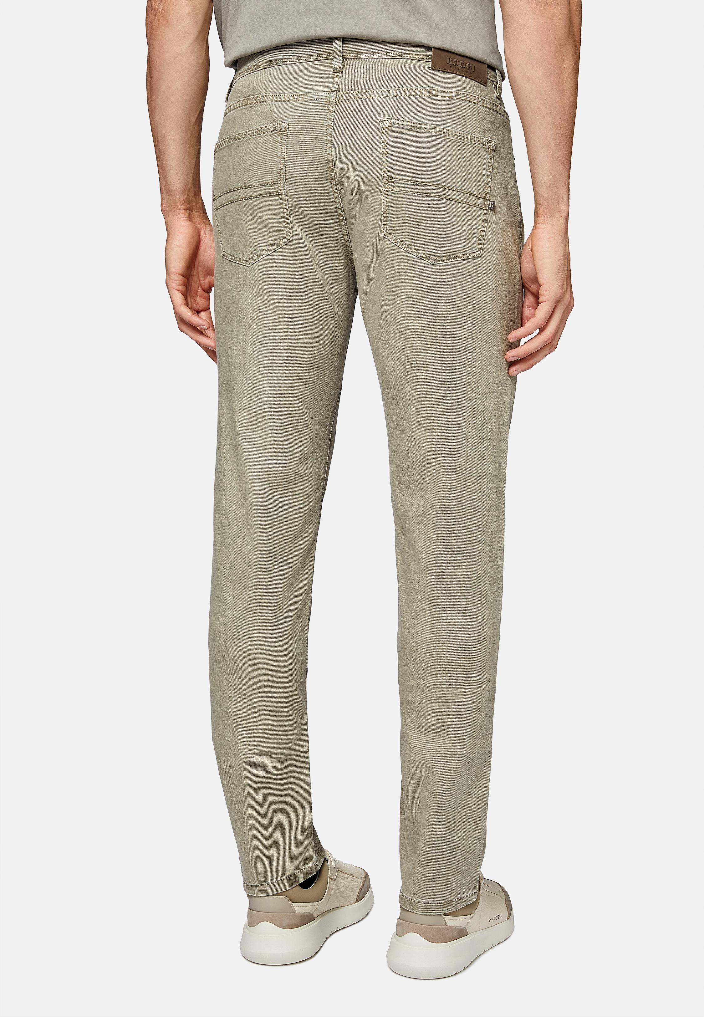 Green Stretched Tencel Jeans, , large image number 3