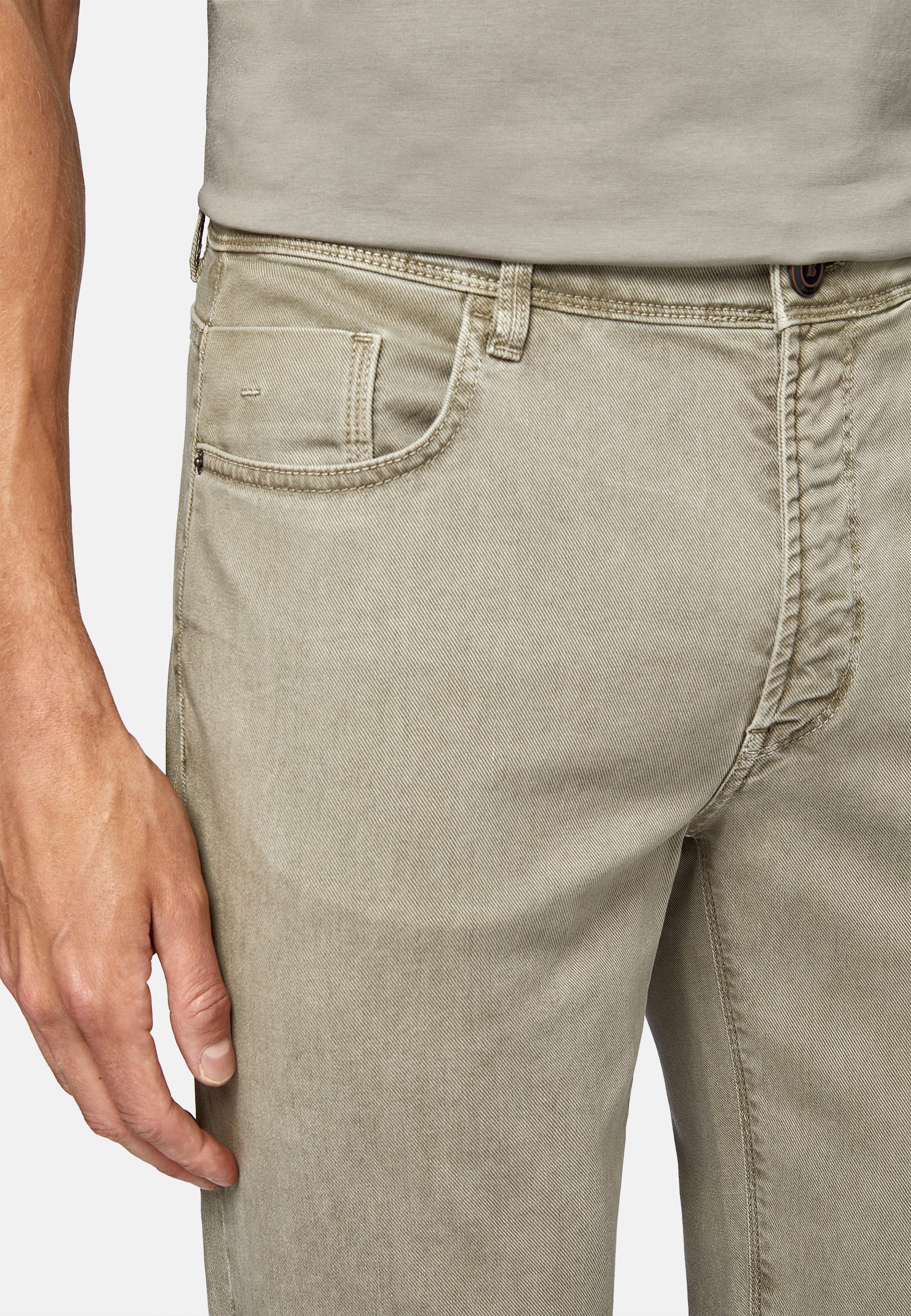 Green Stretched Tencel Jeans, , large image number 4