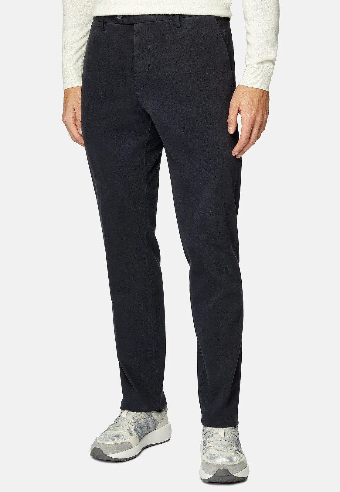 Navy Solid Chinos Full Length, , large image number 0