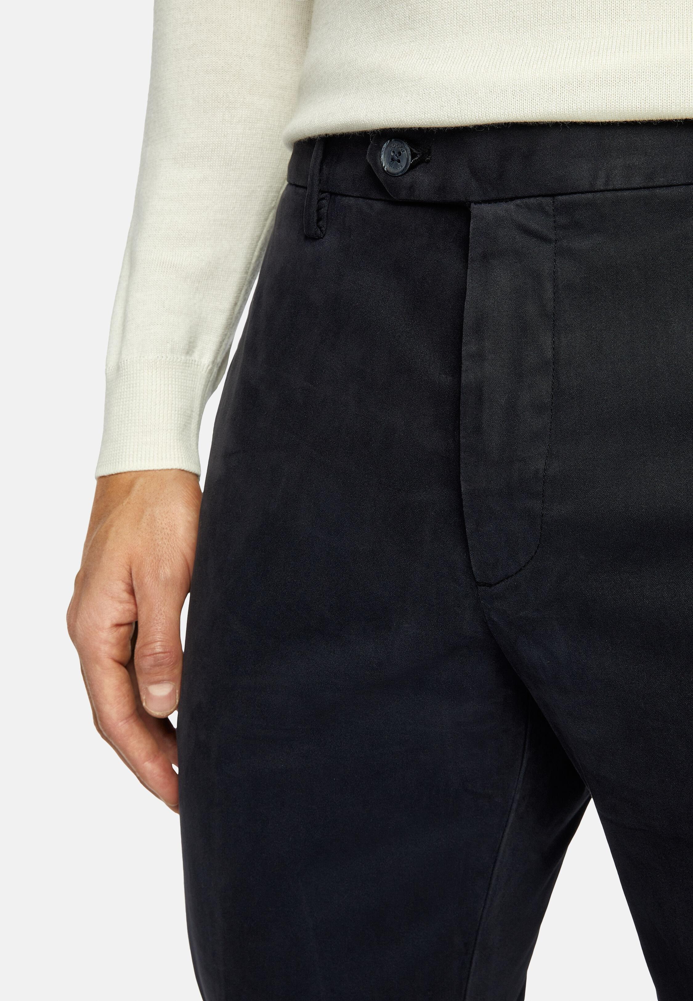 Navy Solid Chinos Full Length, Navy blue, large image number 6