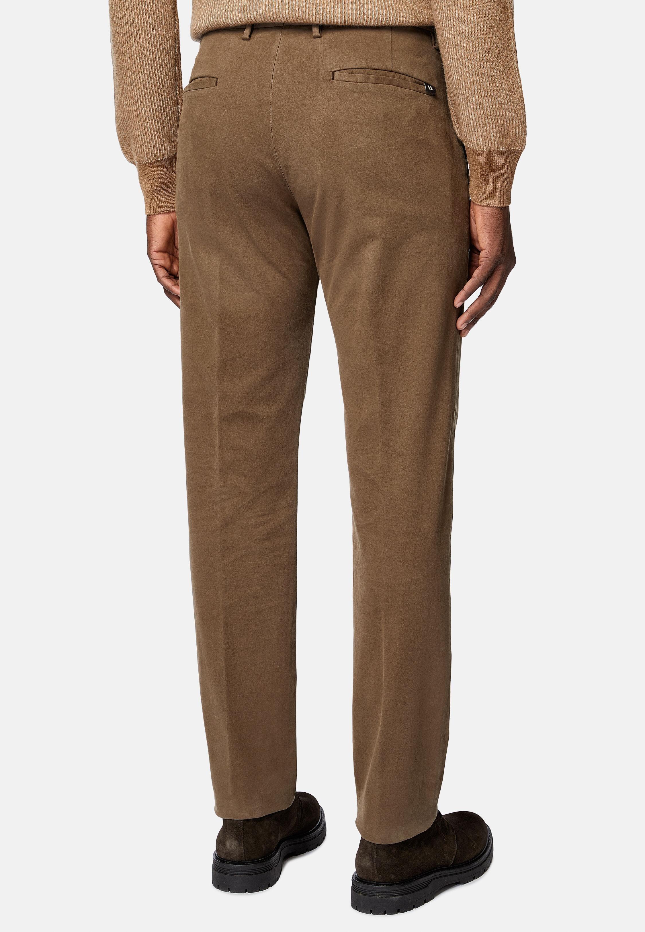Brown Solid Chinos, 3901_TAUP, large image number 5
