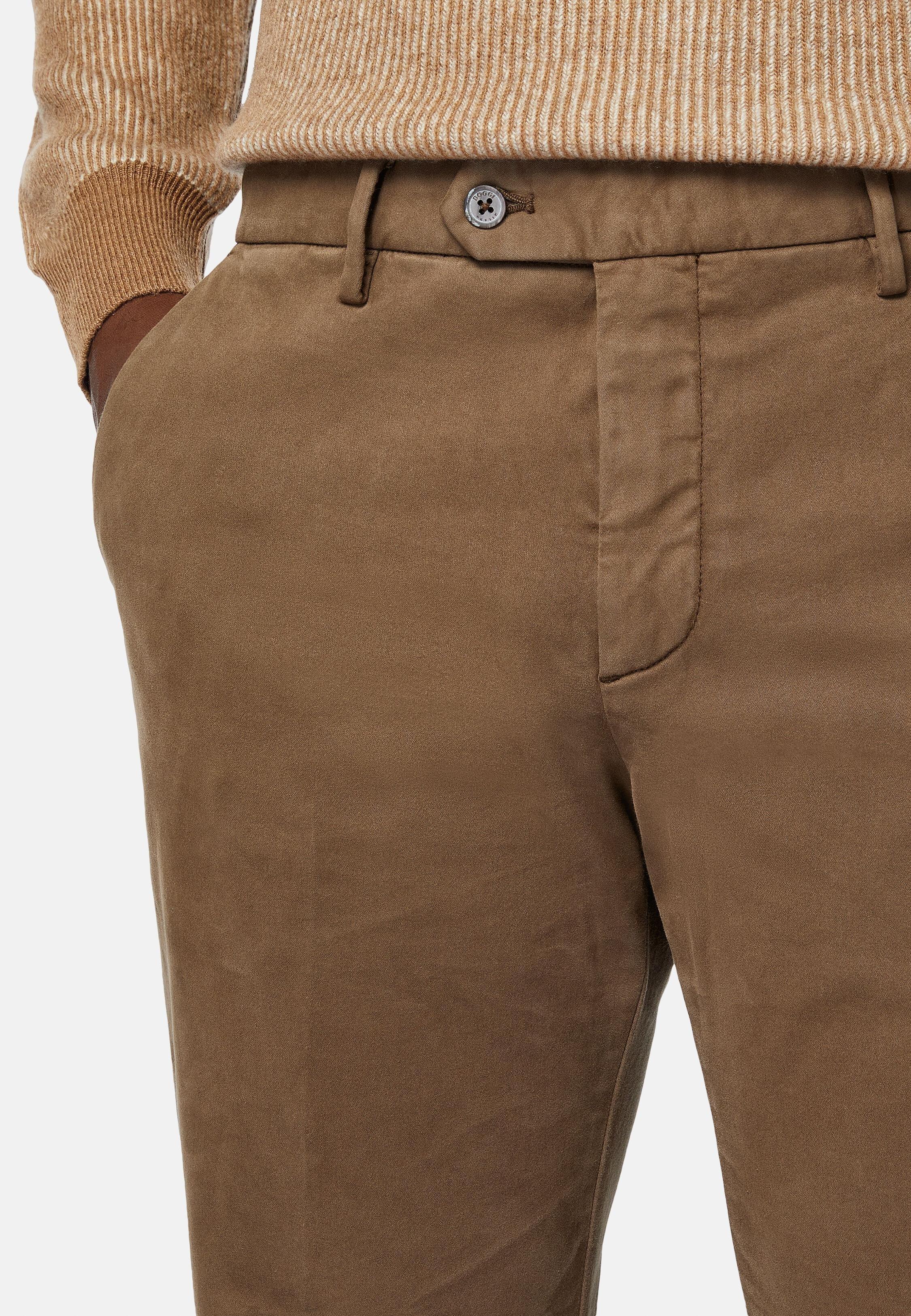 Brown Solid Chinos, 3901_TAUP, large image number 6