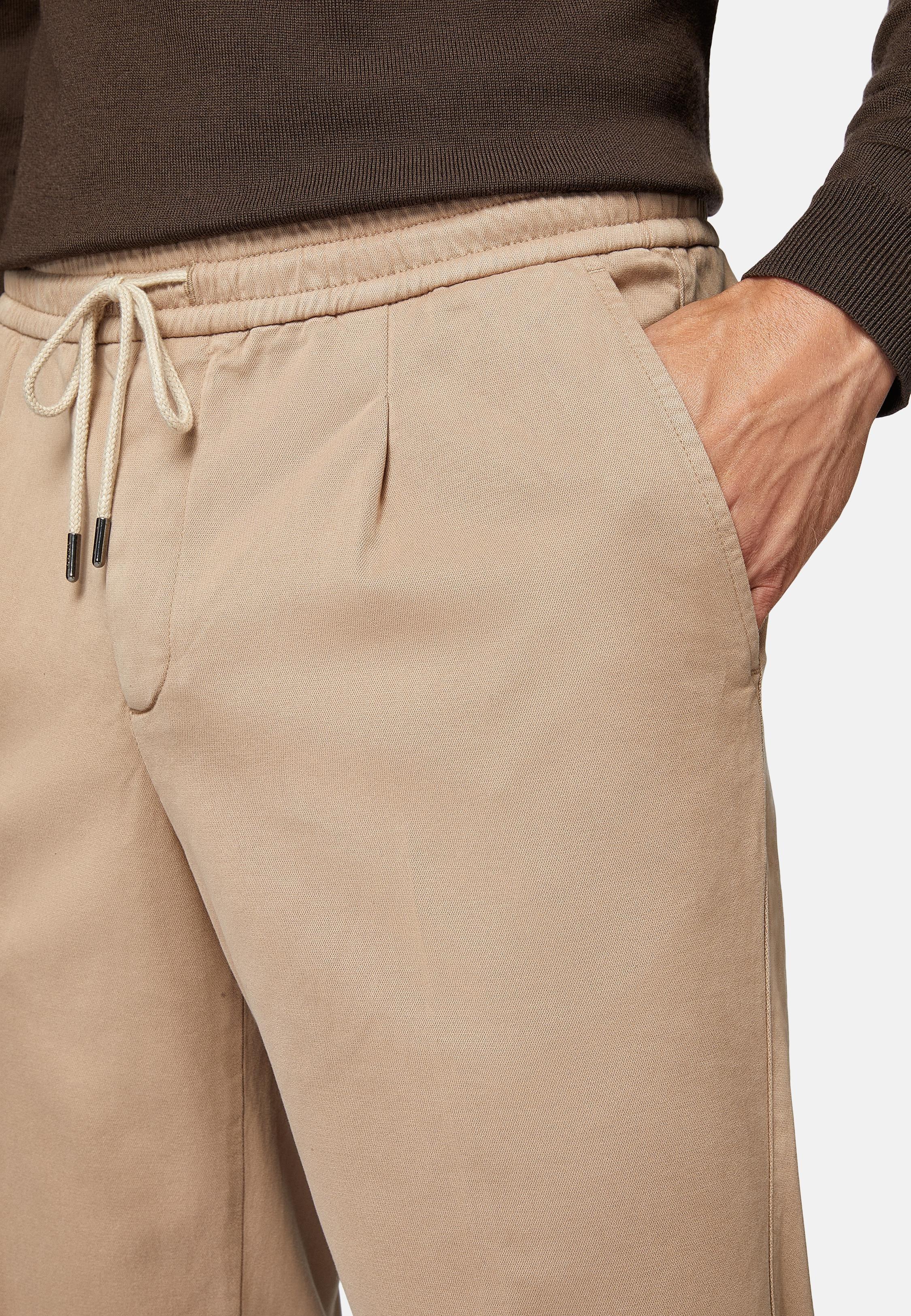 Brown Plain Casual Trousers, 3901_TAUP, large image number 6