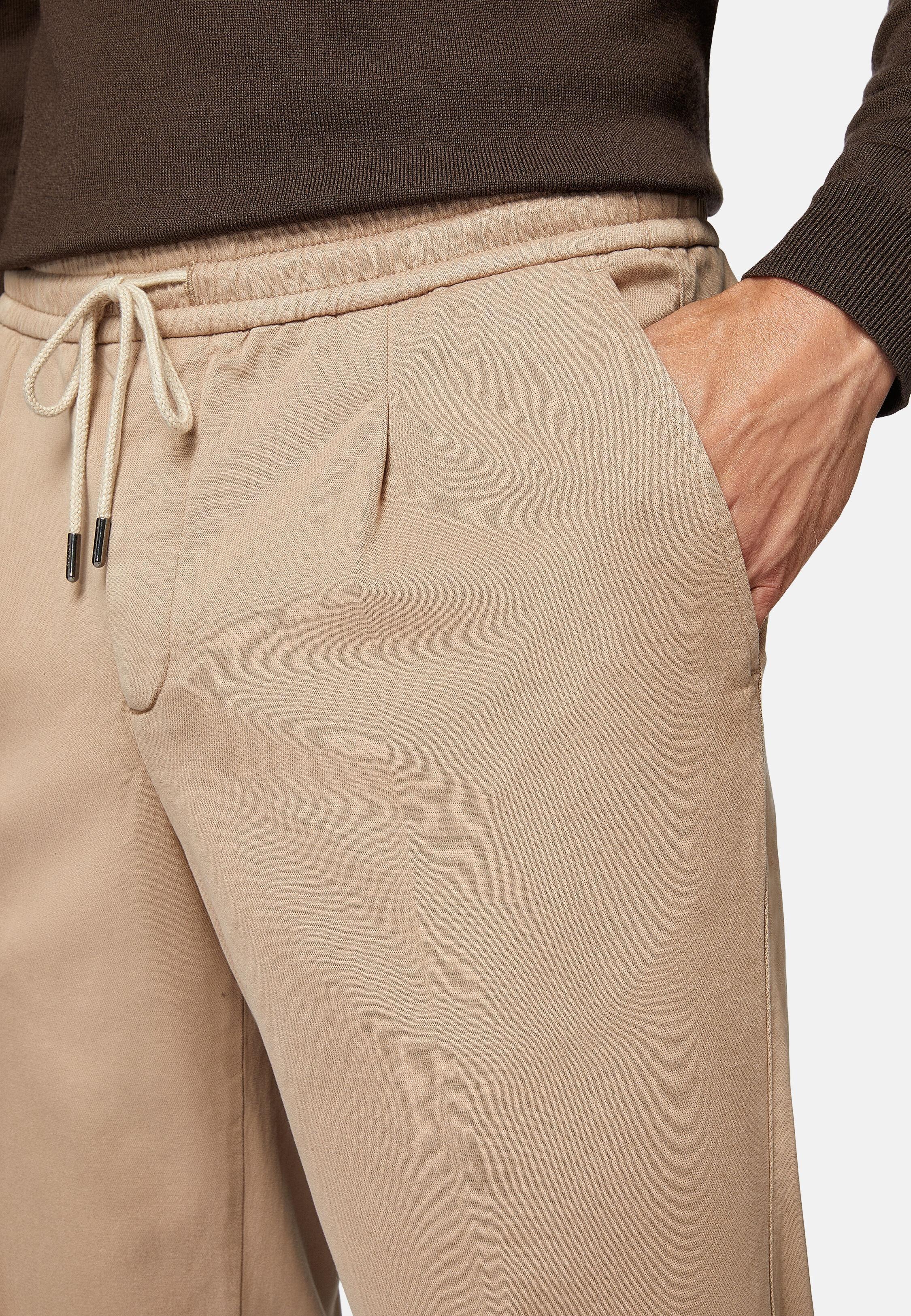 Brown Plain Casual Trousers, 3901_TAUP, large image number 7