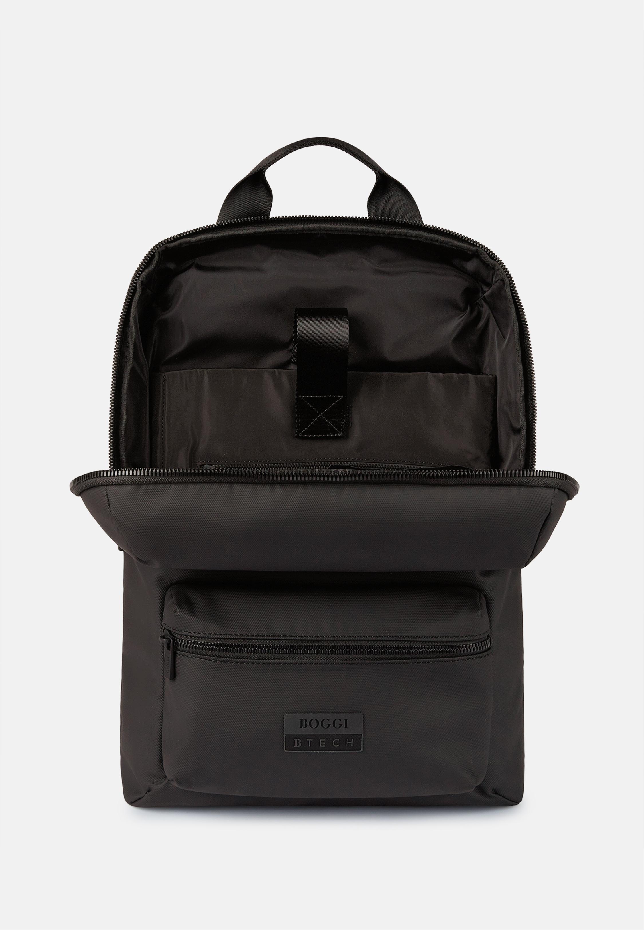 Black Technical Fabric Backpack, Black, large image number 3
