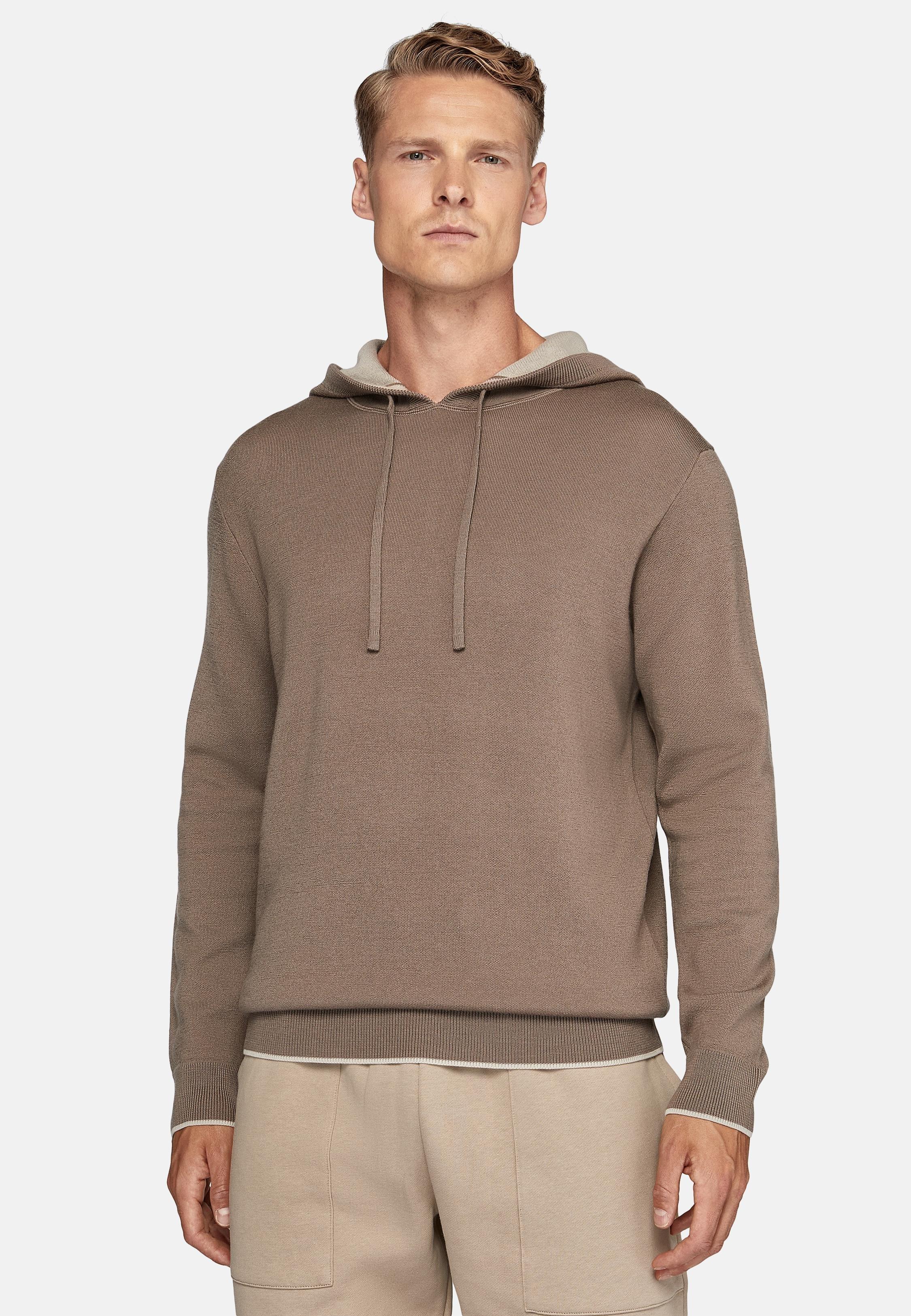 Brown Solid Casual Hoodie, , large image number 1