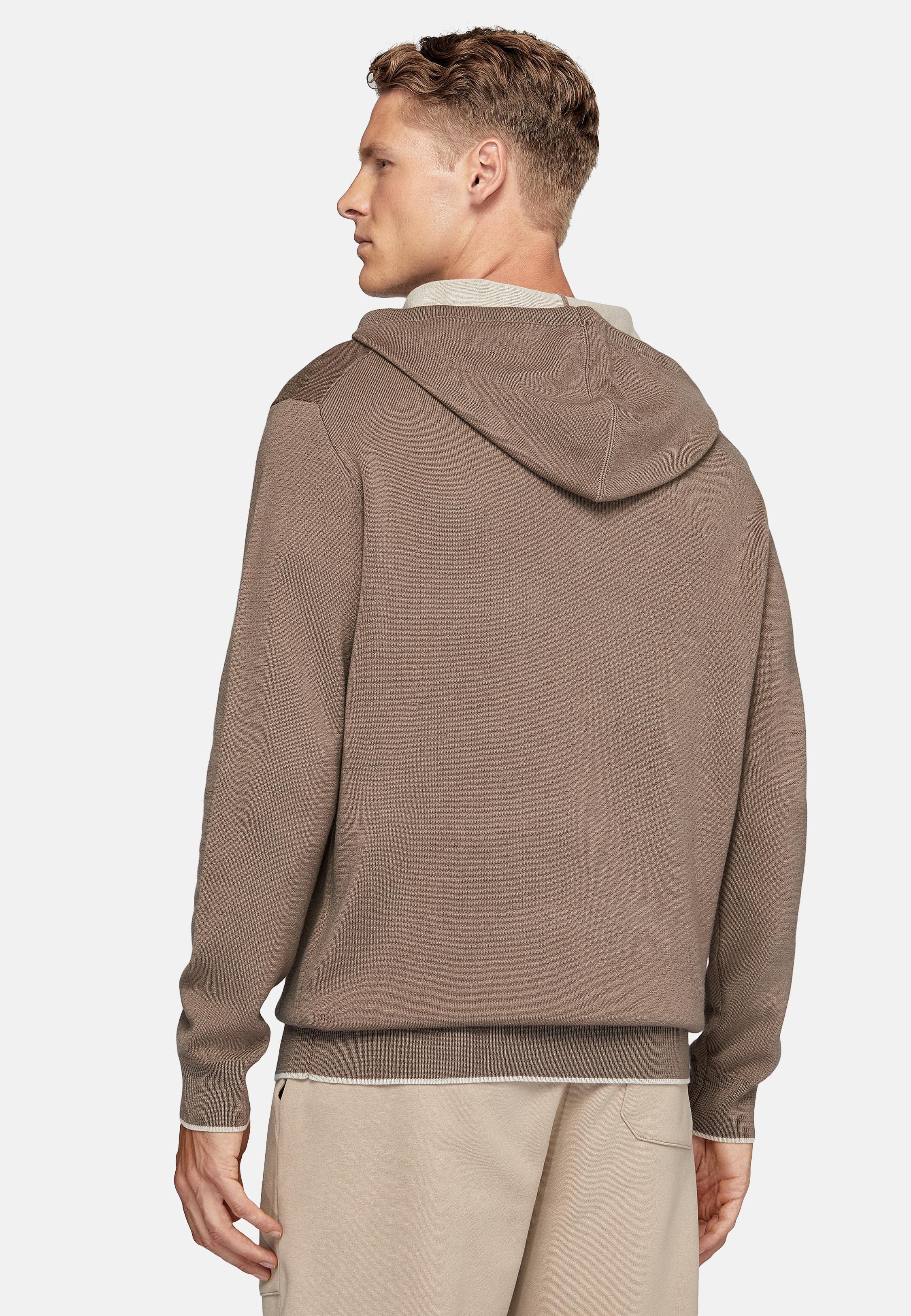 Brown Solid Casual Hoodie, , large image number 3