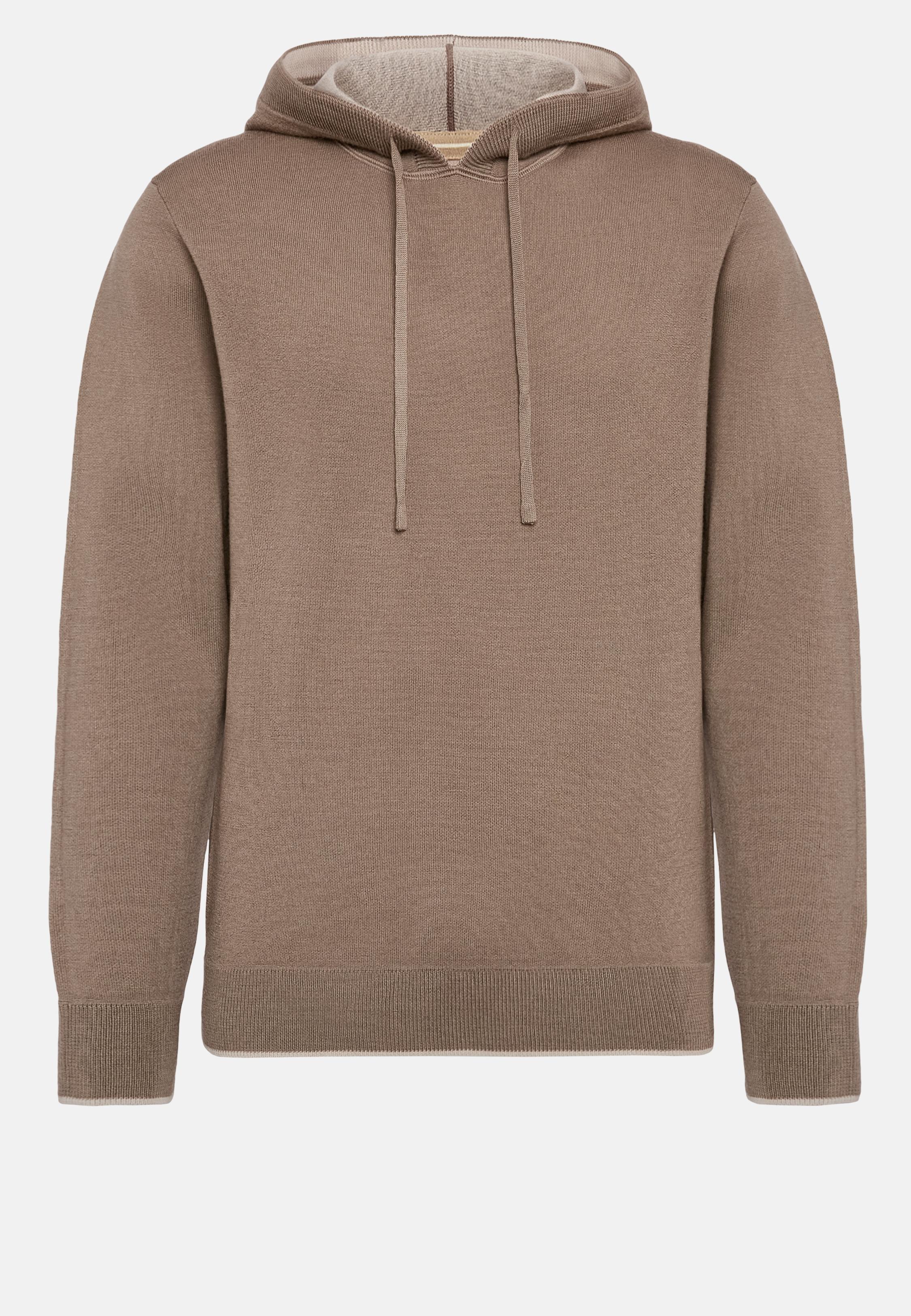 Brown Solid Casual Hoodie, , large image number 6